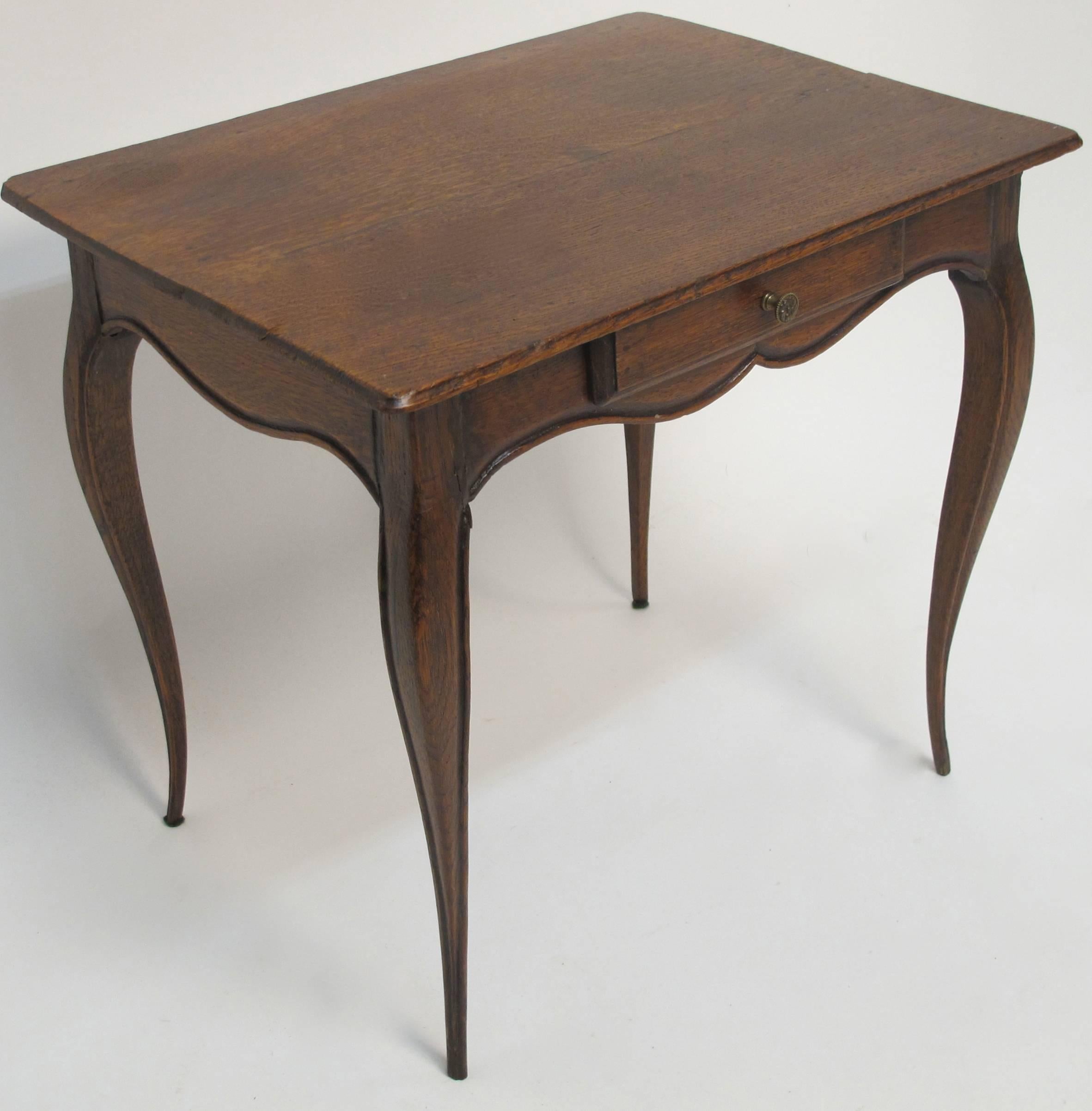 Oak Childs Table with Single Drawer, French, 19th Century In Excellent Condition In San Francisco, CA
