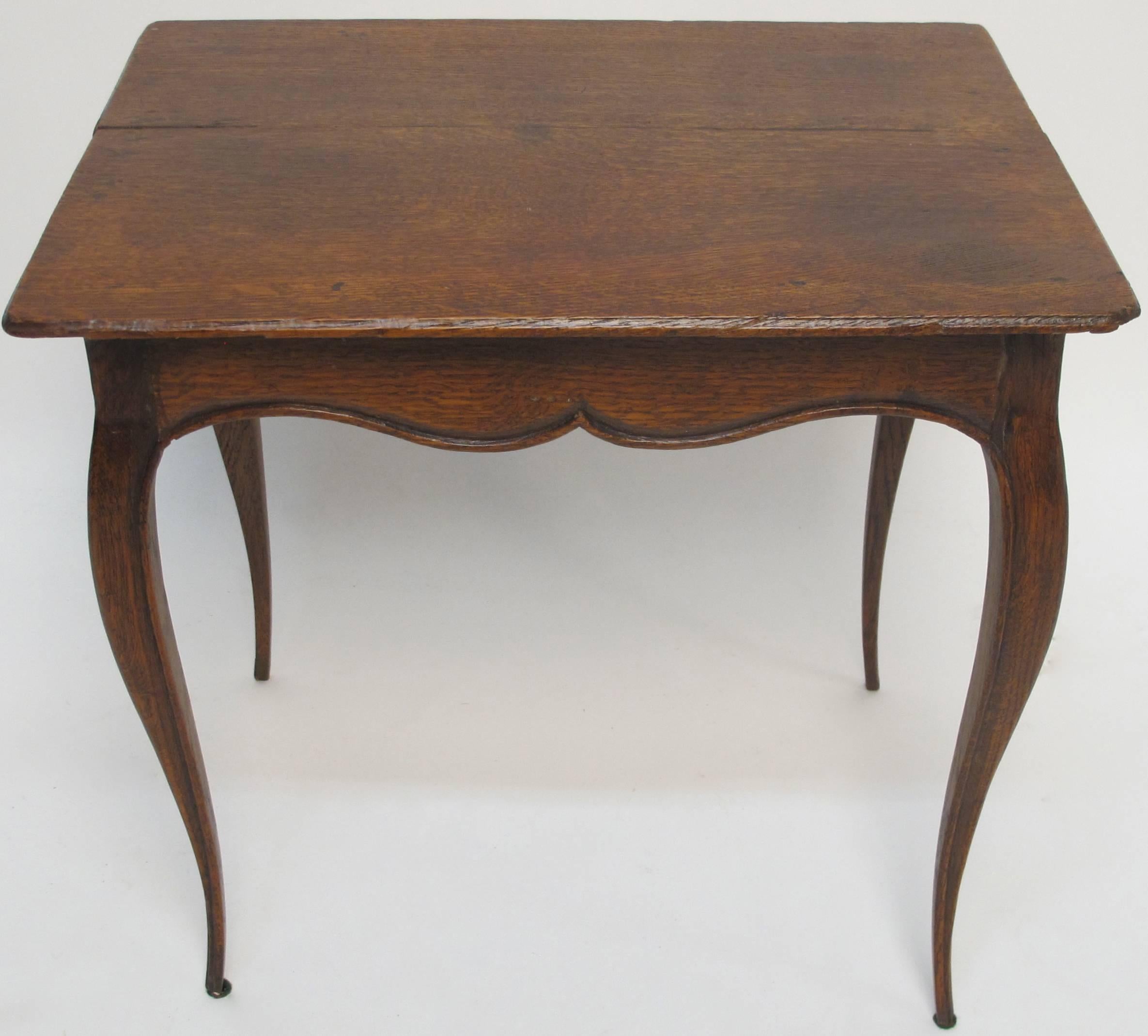 Oak Childs Table with Single Drawer, French, 19th Century 1