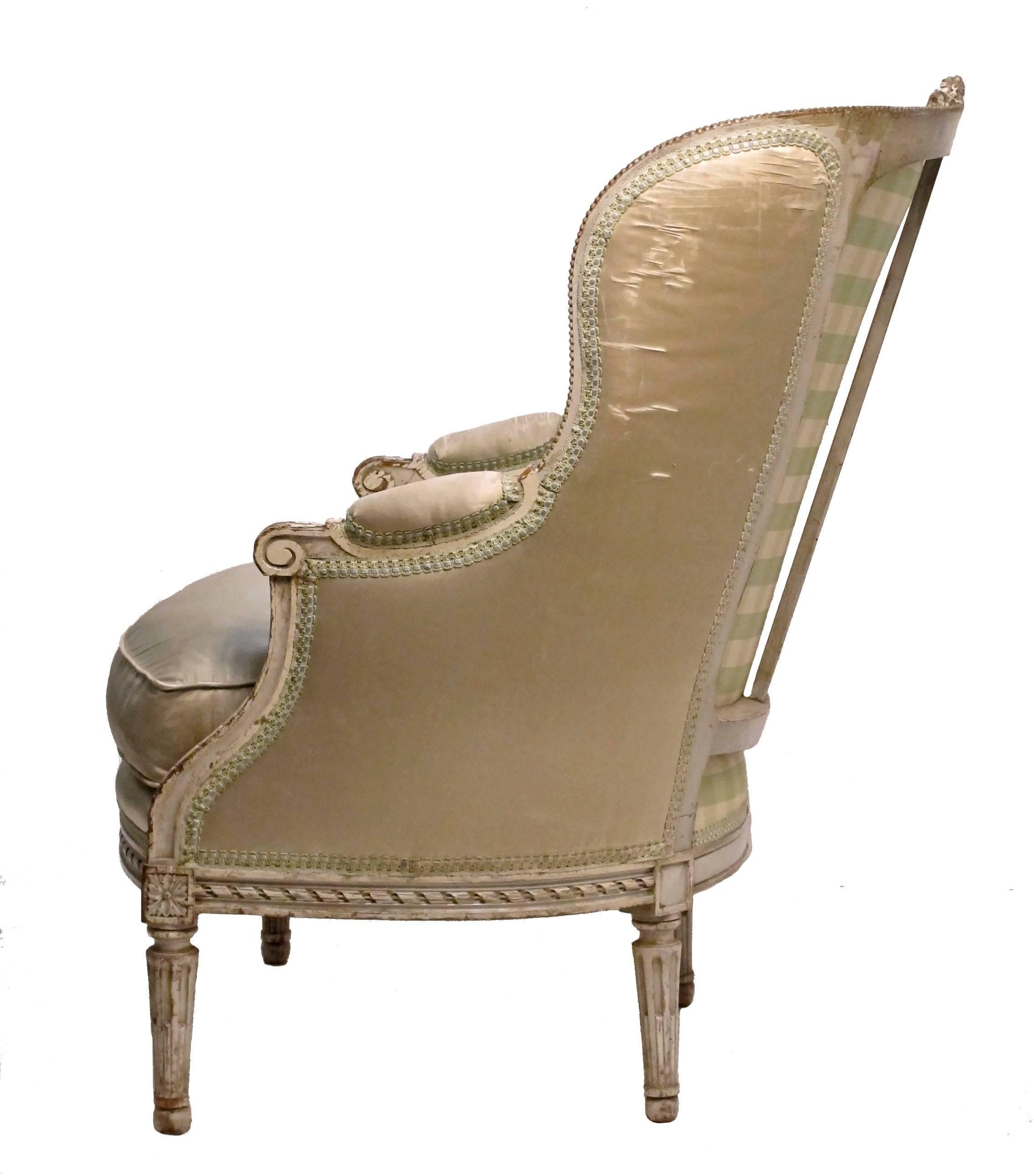 Louis XVI Style Bergere Chair, French, circa 1920 In Good Condition In San Francisco, CA