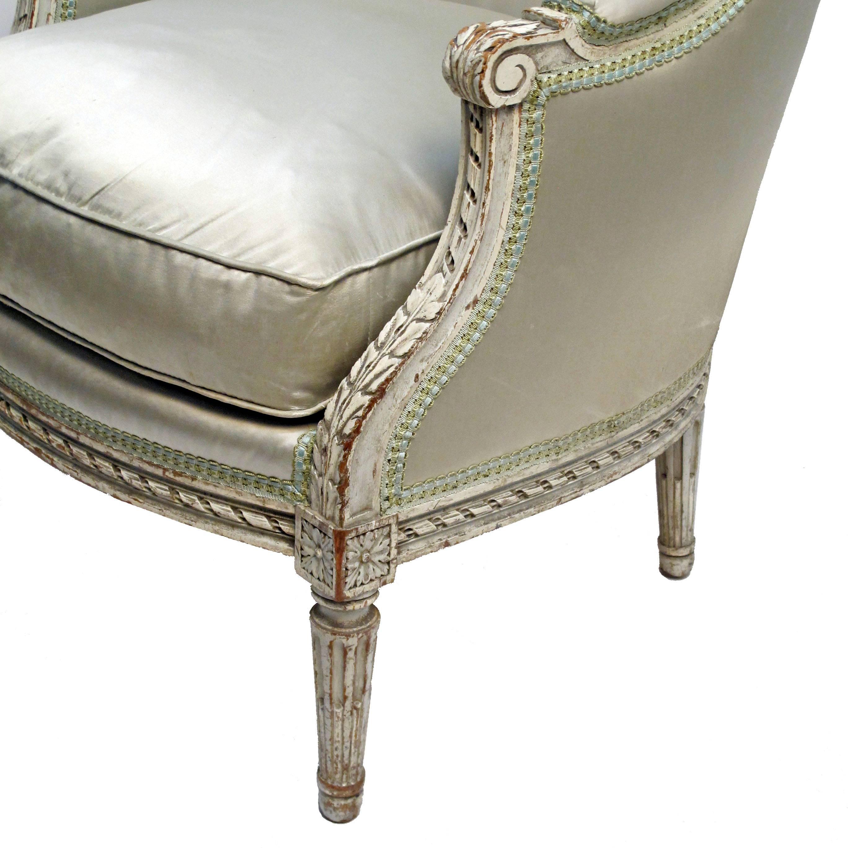 20th Century Louis XVI Style Bergere Chair, French, circa 1920