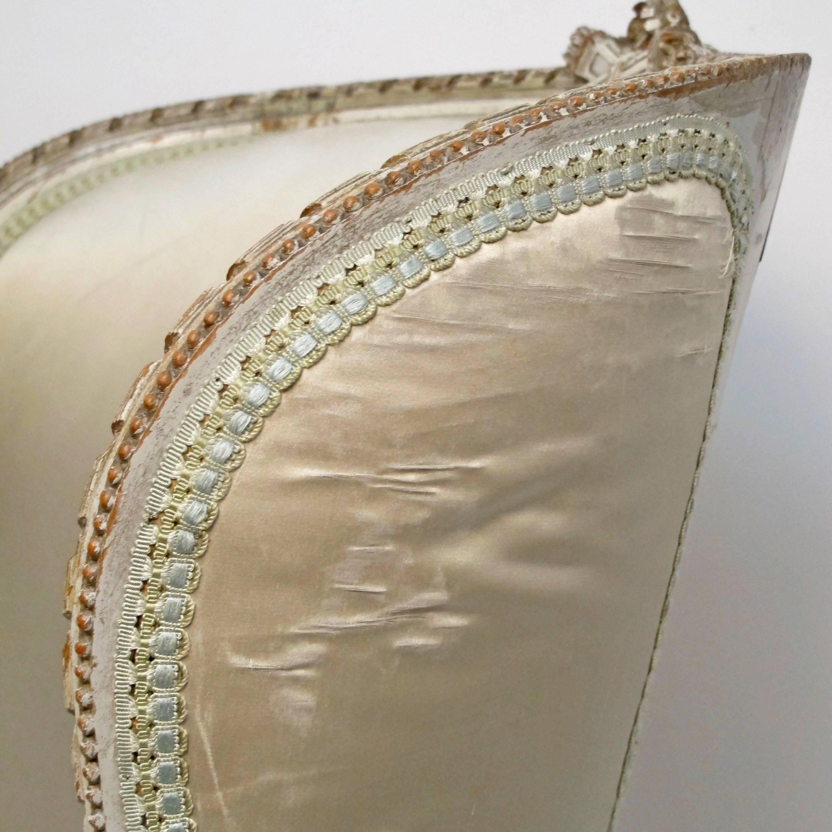 Upholstery Louis XVI Style Bergere Chair, French, circa 1920