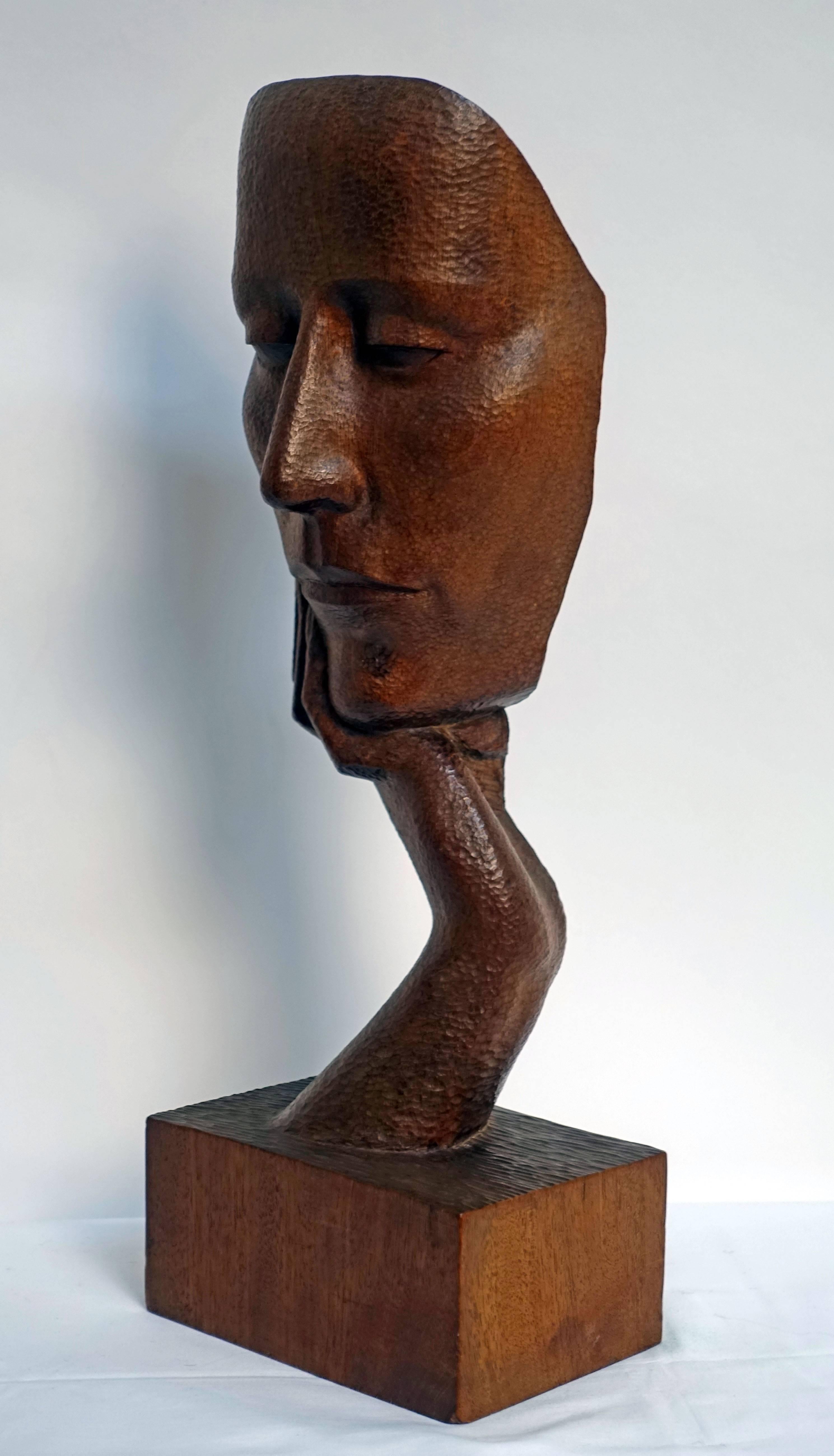 Mid-Century Modern Mid-Century Wood Sculpture by Peter Ganine