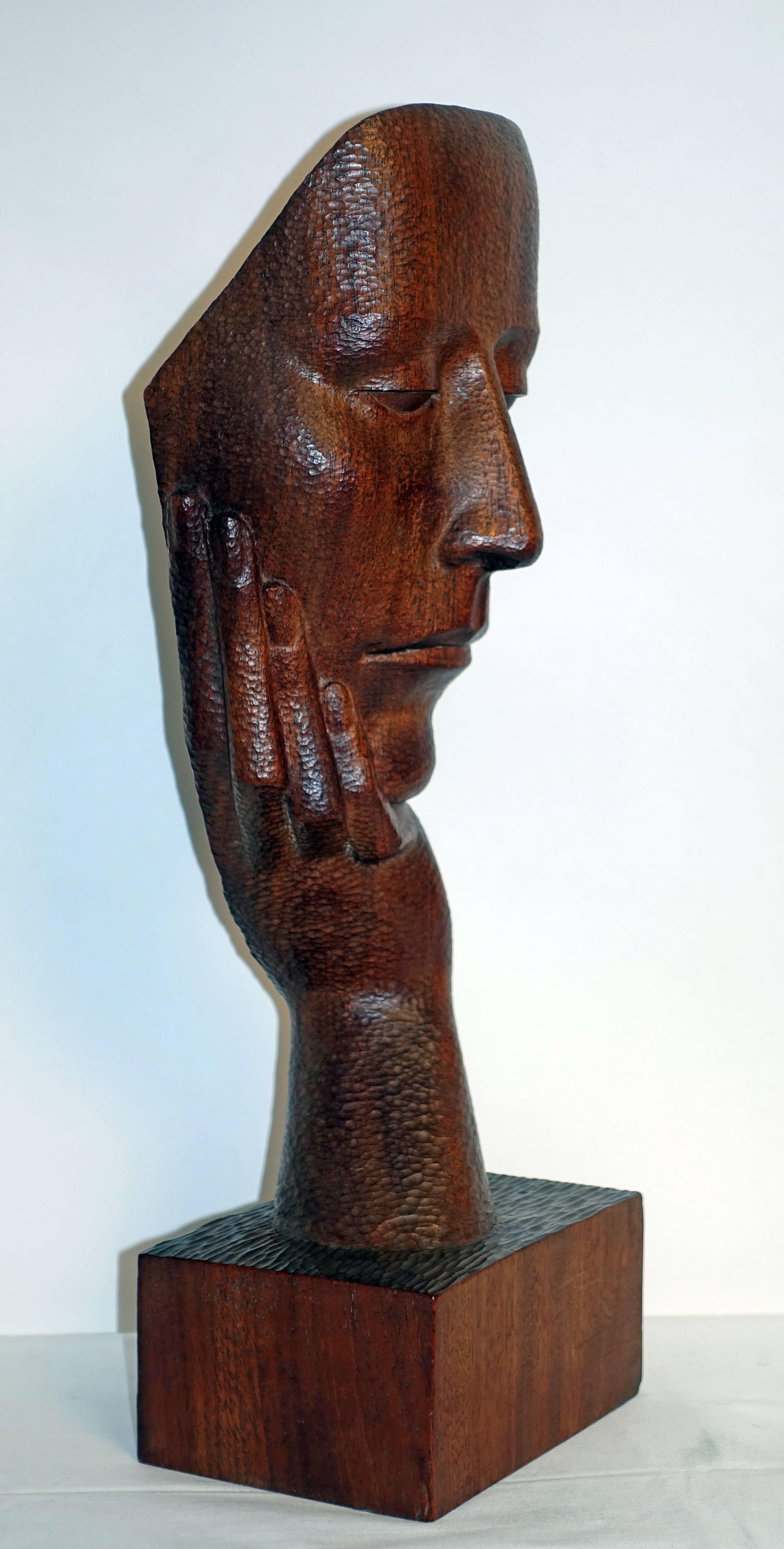 American Mid-Century Wood Sculpture by Peter Ganine