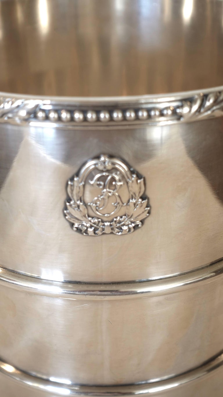 Gorham Silver Plate Champagne Cooler Ice Bucket for Becker Hotel at 1stDibs