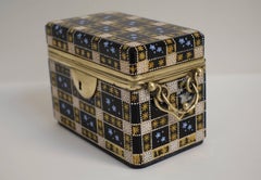 Antique Moser Glass and Enamel Box