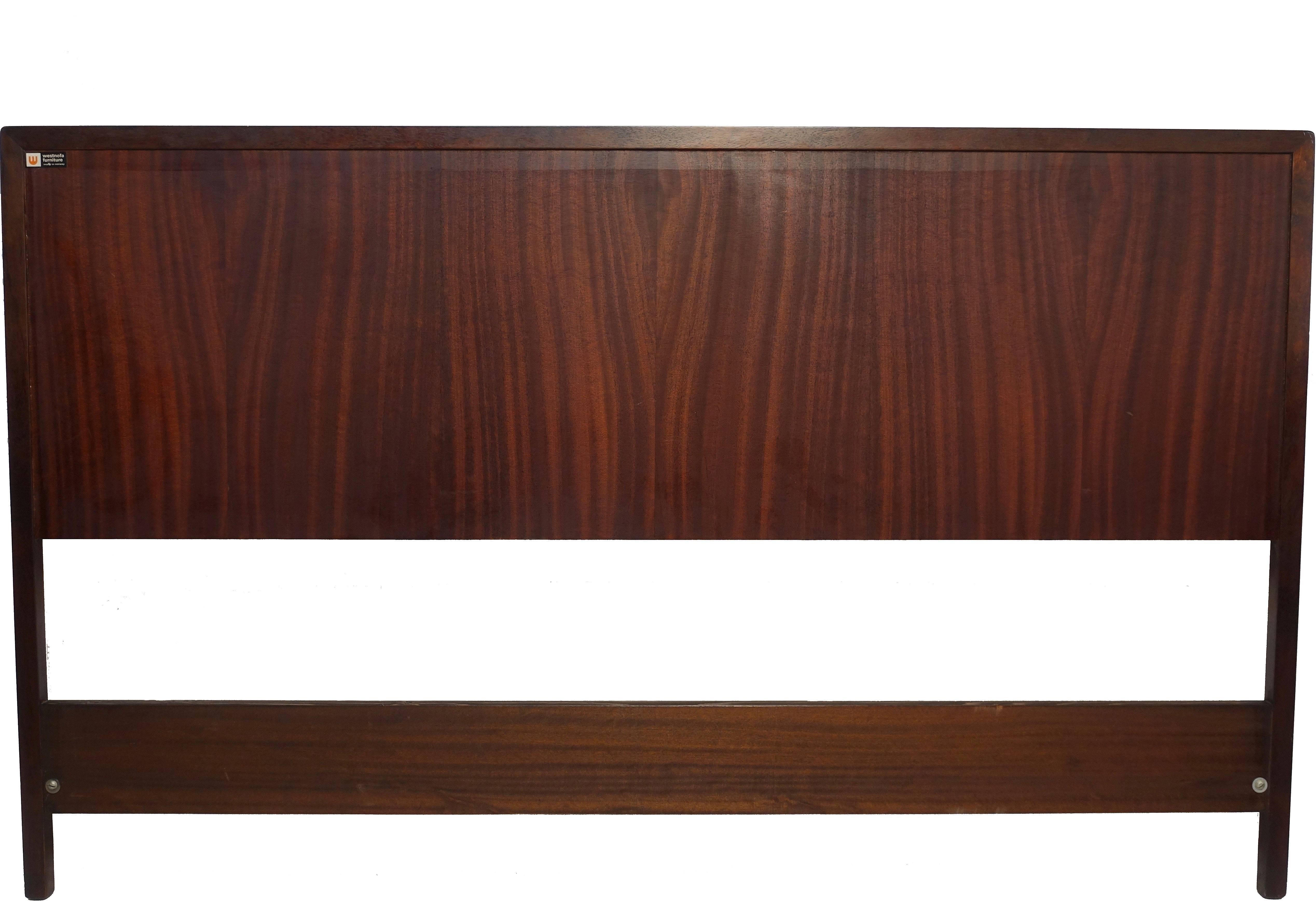 20th Century Midcentury Queen Size Rosewood Headboard Westnofa of Norway