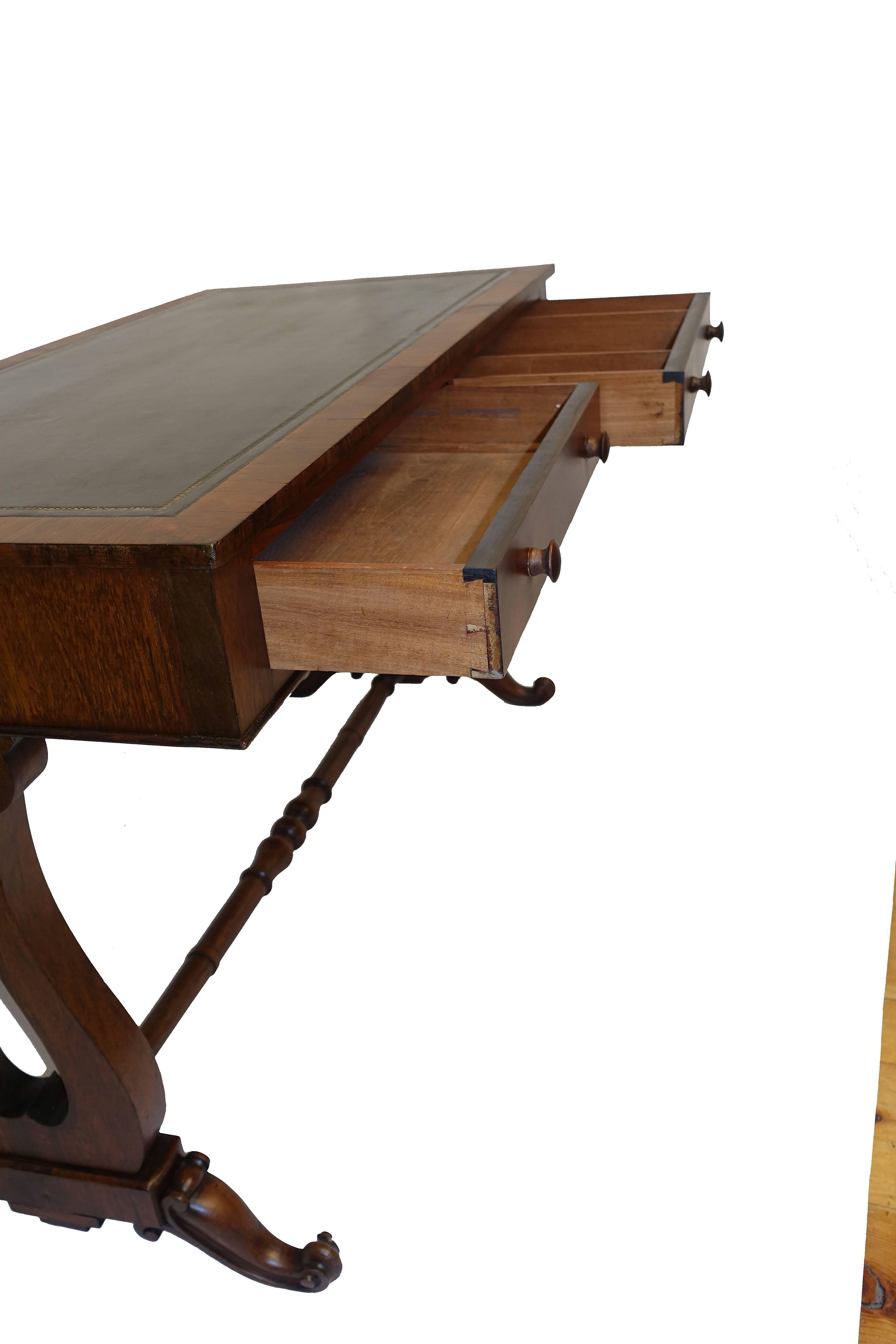 Regency Rosewood Sofa Table or Gentleman's Desk, English 19th Century 1