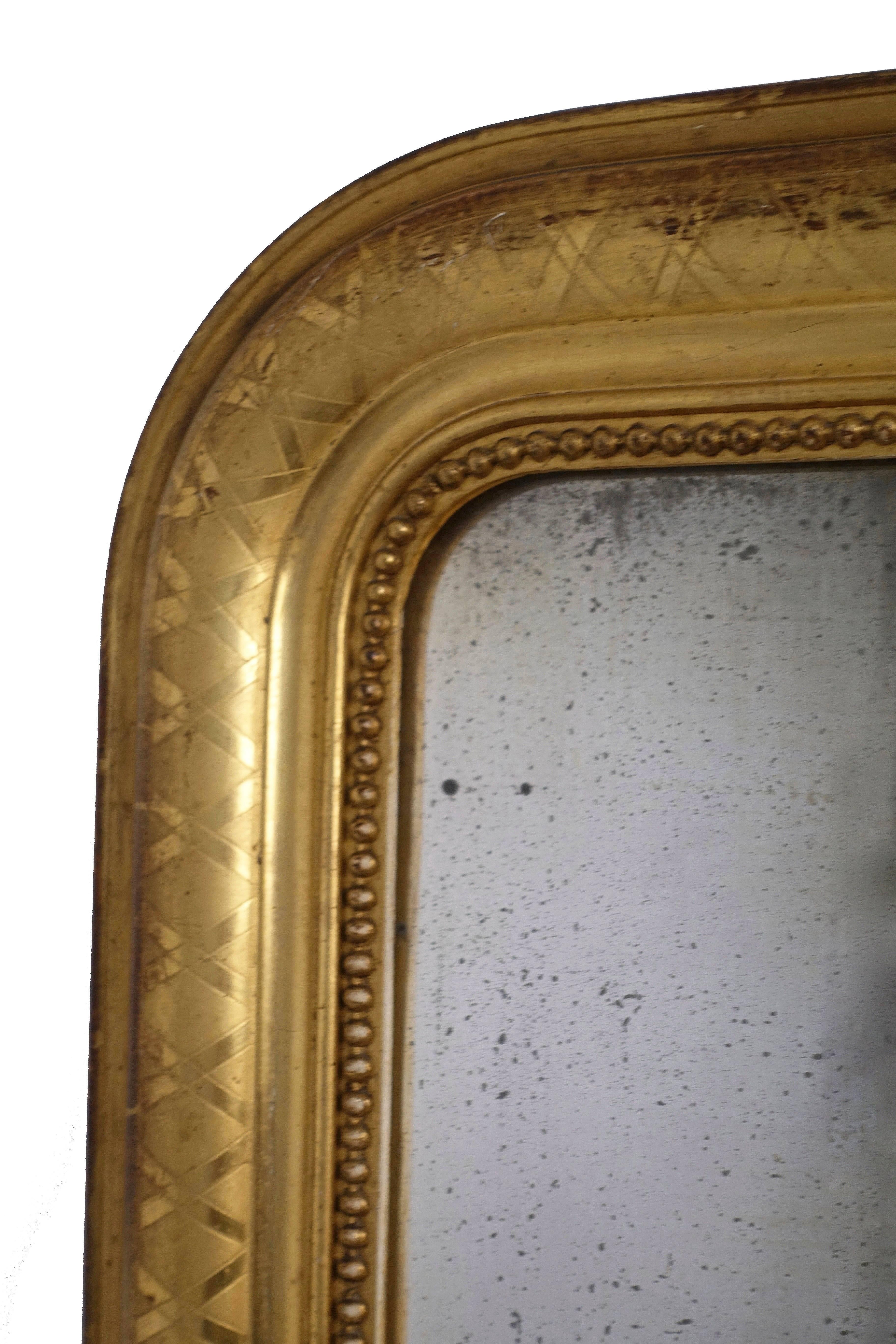 Louis Philippe Gilt Framed Mirror, French, 19th Century In Excellent Condition In San Francisco, CA