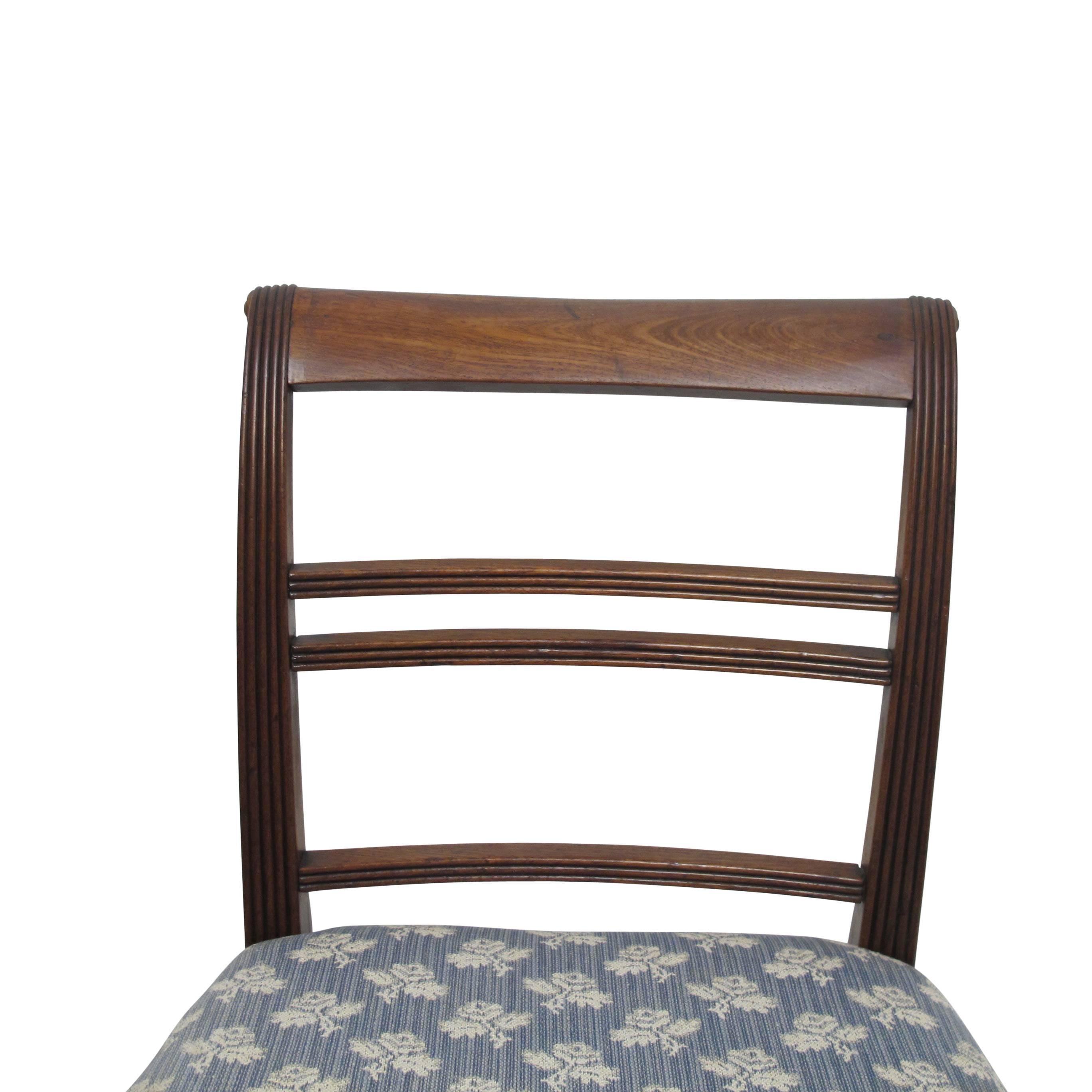 Set of Eight Regency Period Walnut Dining Chairs 3