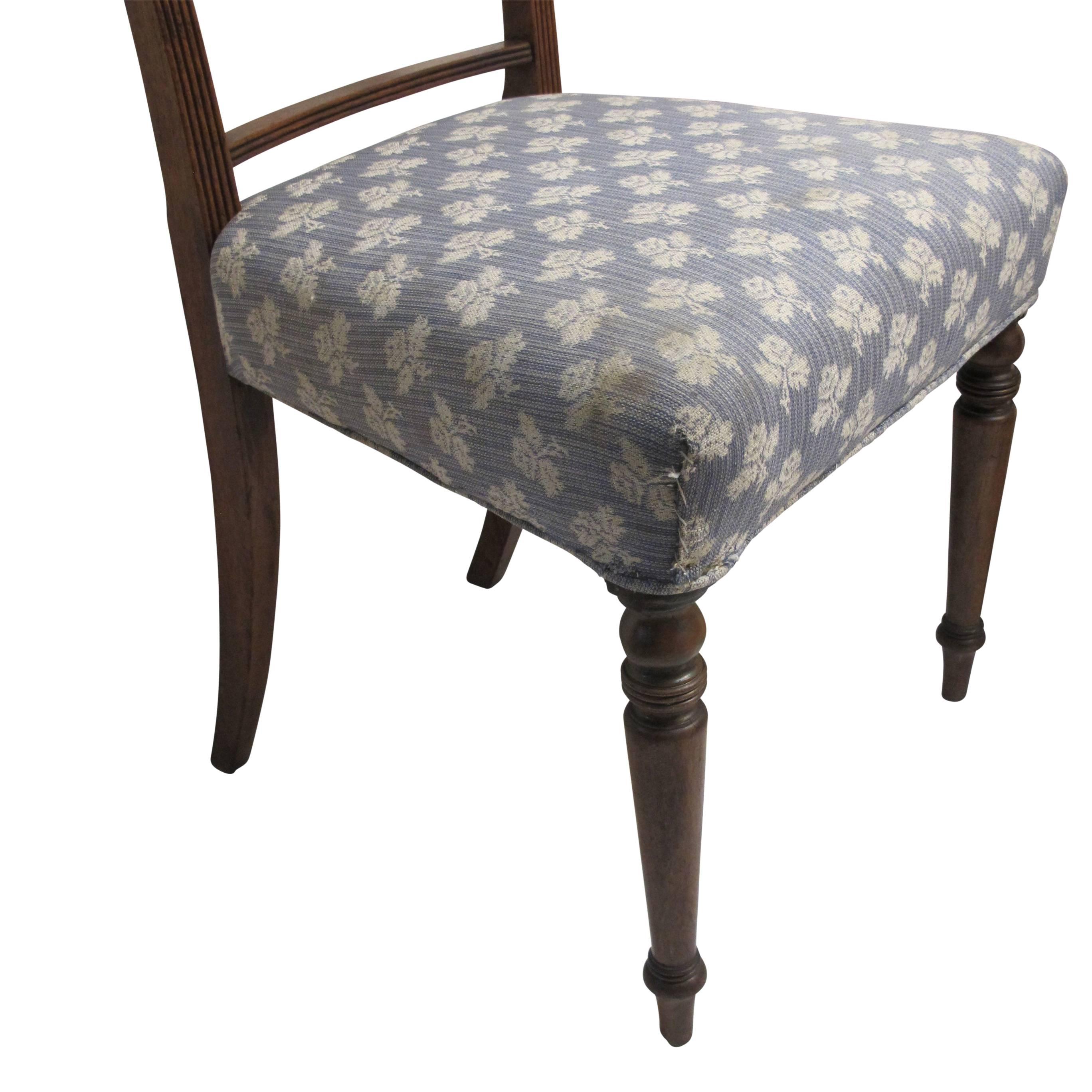 Set of Eight Regency Period Walnut Dining Chairs 4
