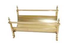 Neoclassical Style Brass Log Holder