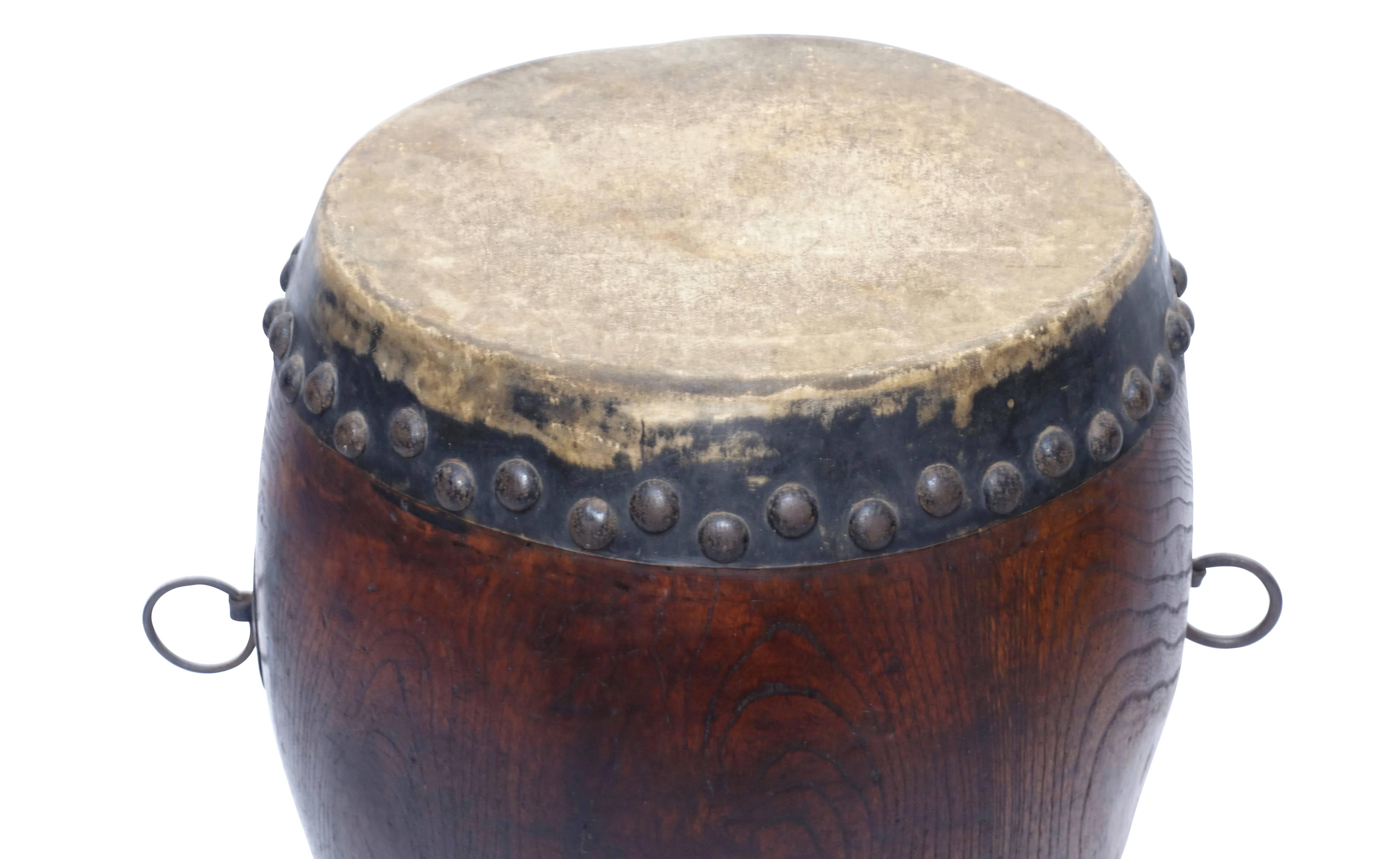 Wood 19th Century Japanese Ceremonial Drum