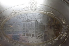 Large Commemorative Aesthetic Movement Silver Plate Tray, American 19th Century