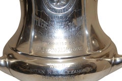 Large Three Handled Sterling Silver Horse Show Trophy Loving Cup, 1916