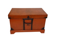 Pair of Japanese Lacquered Trunks or Tables on Custom Stands, 19th Century