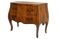 Rococo Bombe Style Two-Drawer Commode, Italian, 1960s