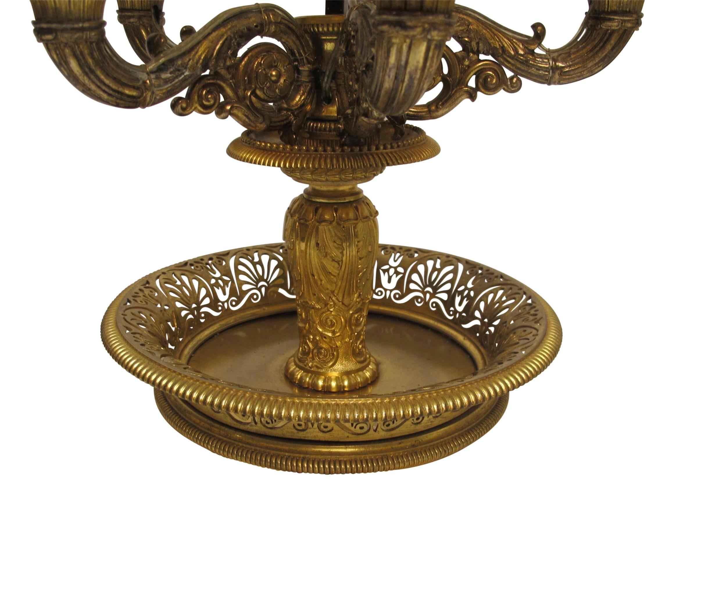 Gilt Bronze Bouillotte Lamp, French, 19th Century For Sale 1