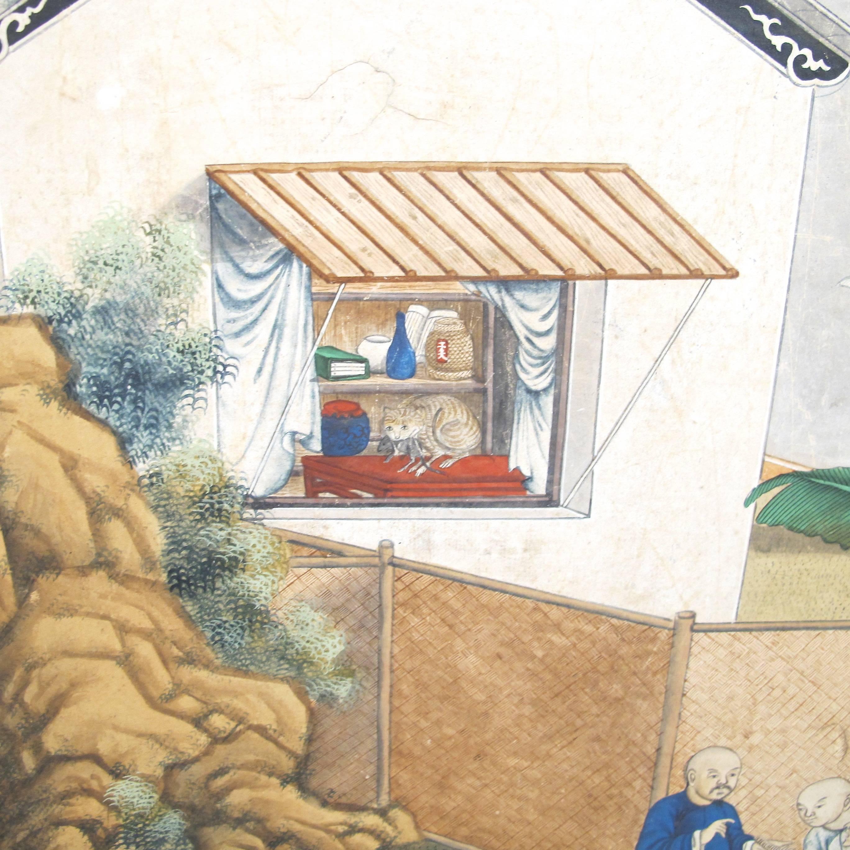 19th Century Chinese Watercolor Painting on Paper 2