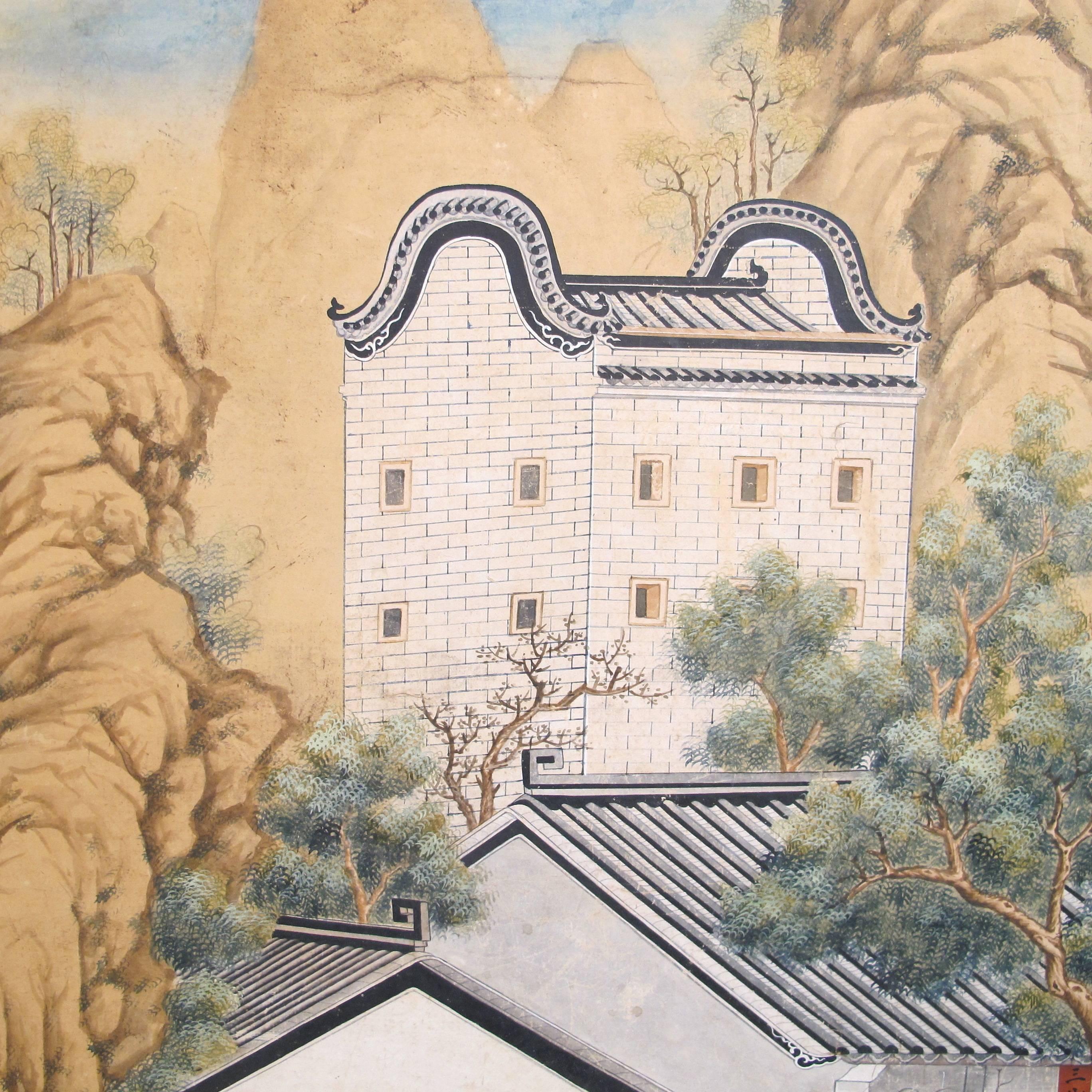 19th Century Chinese Watercolor Painting on Paper 5