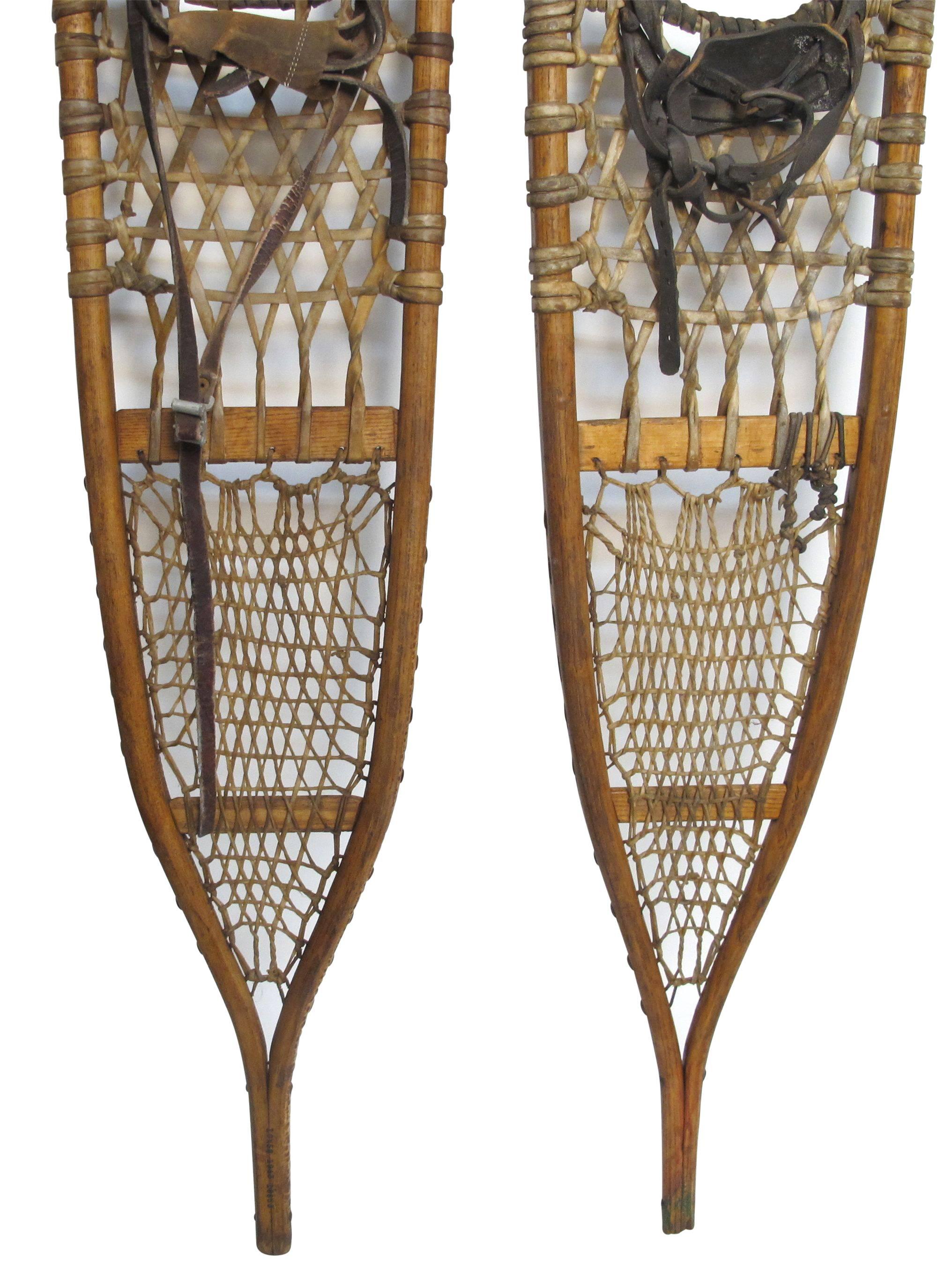 20th Century Pair of Antique Snowshoes, American, circa 1930