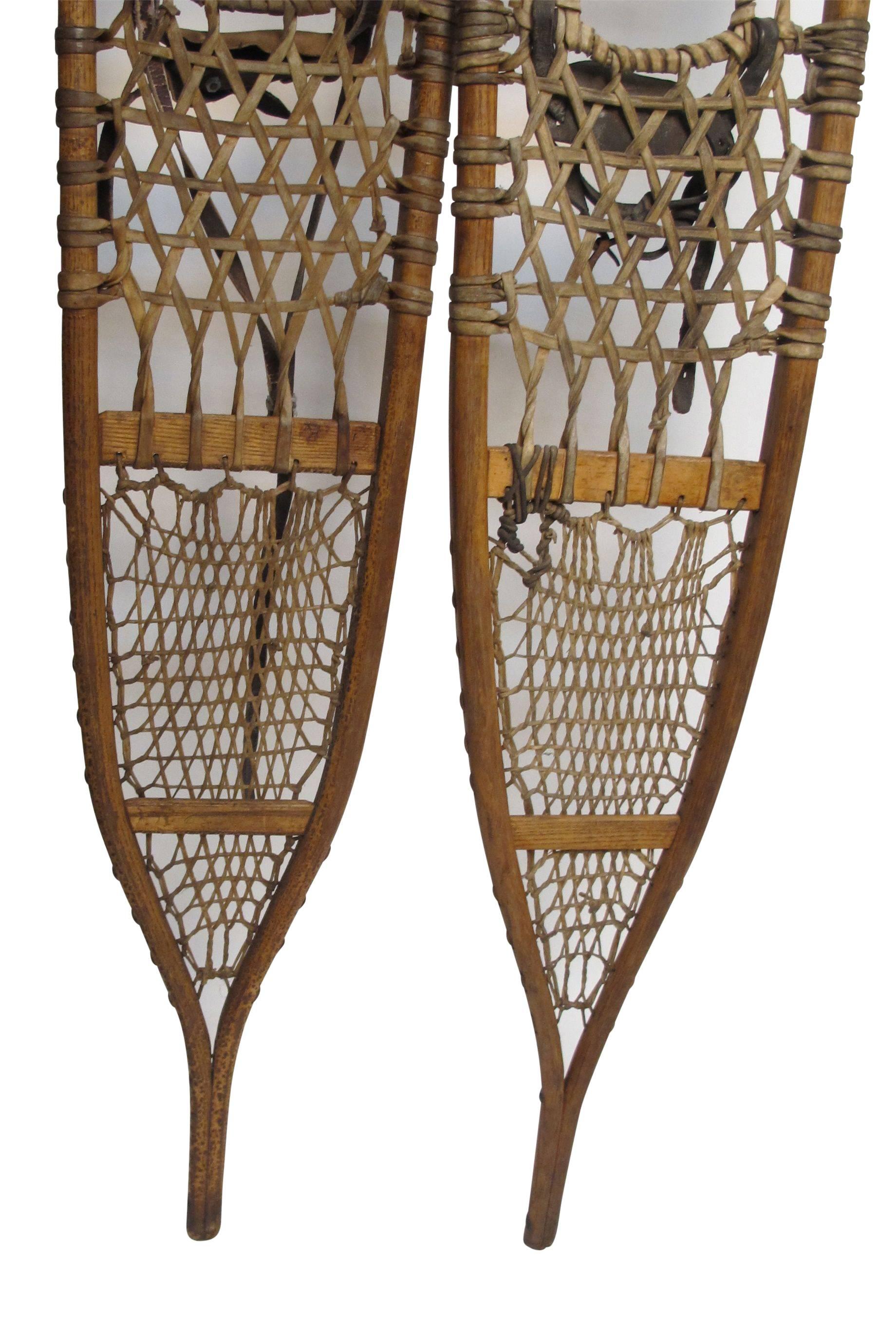 Pair of Antique Snowshoes, American, circa 1930 2