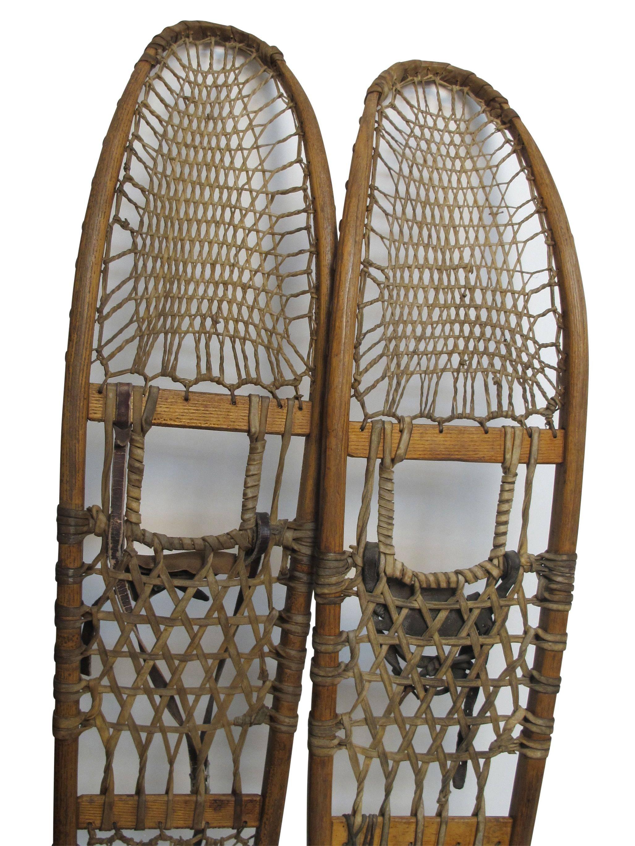 Pair of Antique Snowshoes, American, circa 1930 1