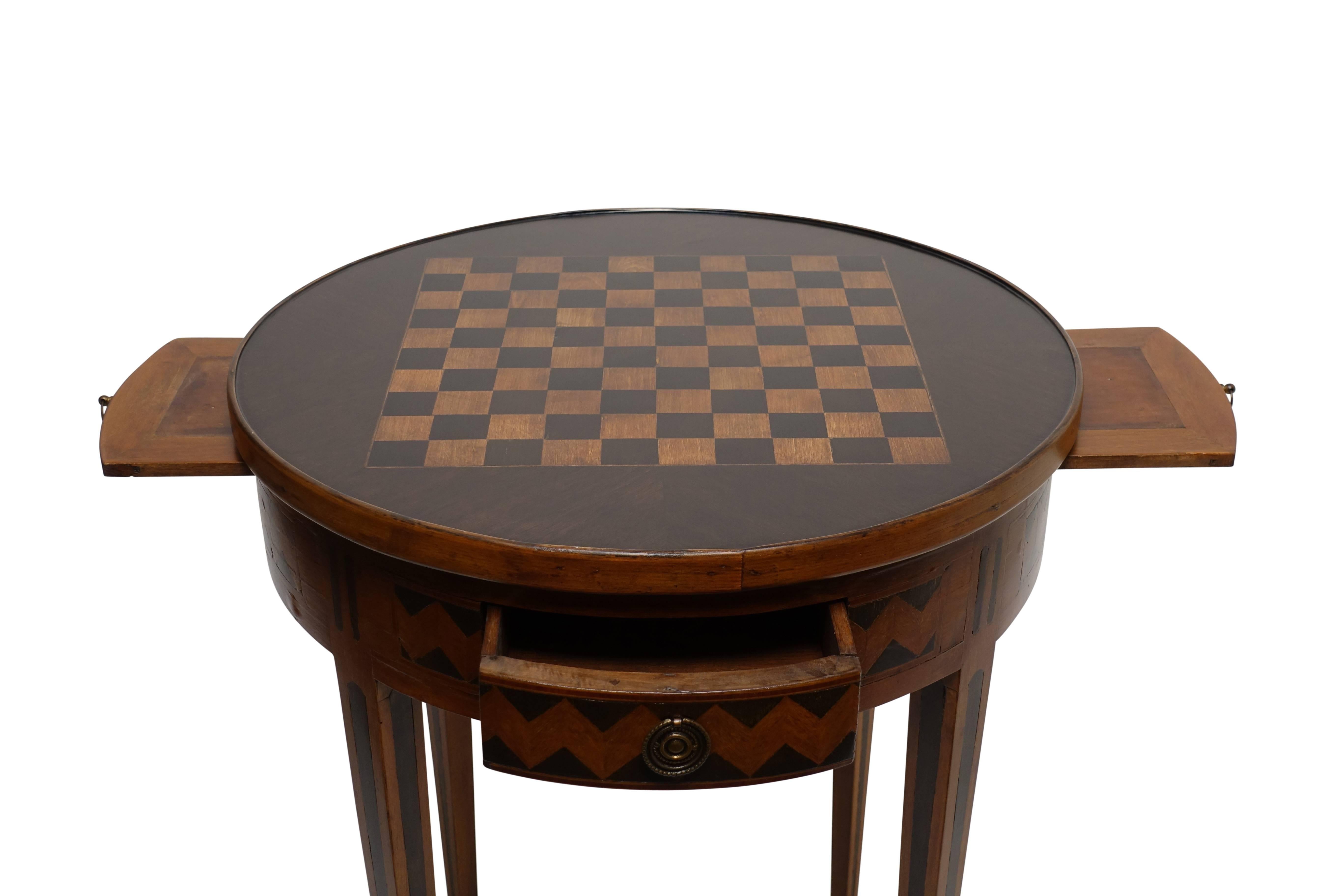 Directoire Game Table with Ebonized Inlay, French, circa 1780 4