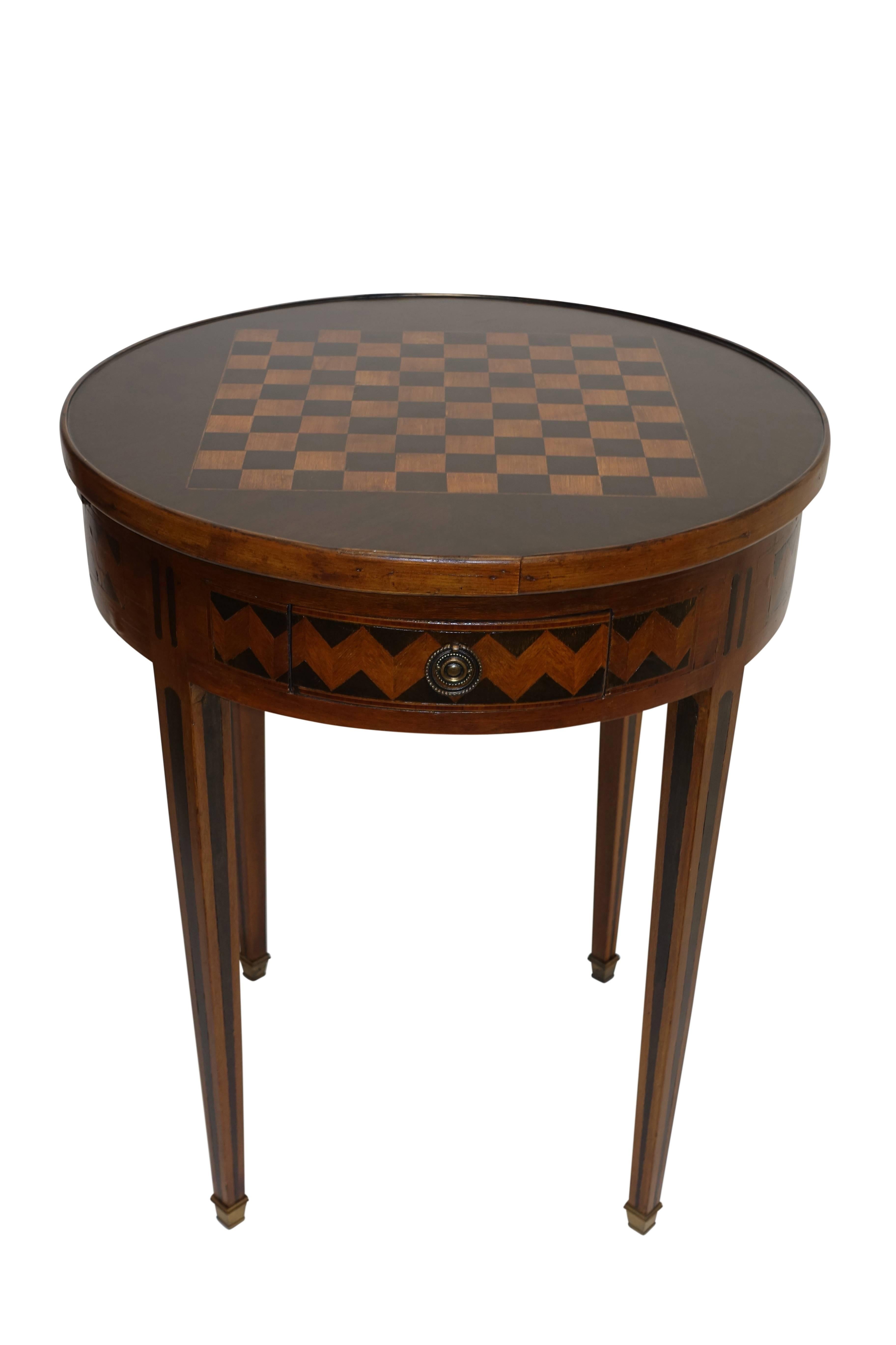 Directoire Game Table with Ebonized Inlay, French, circa 1780 3