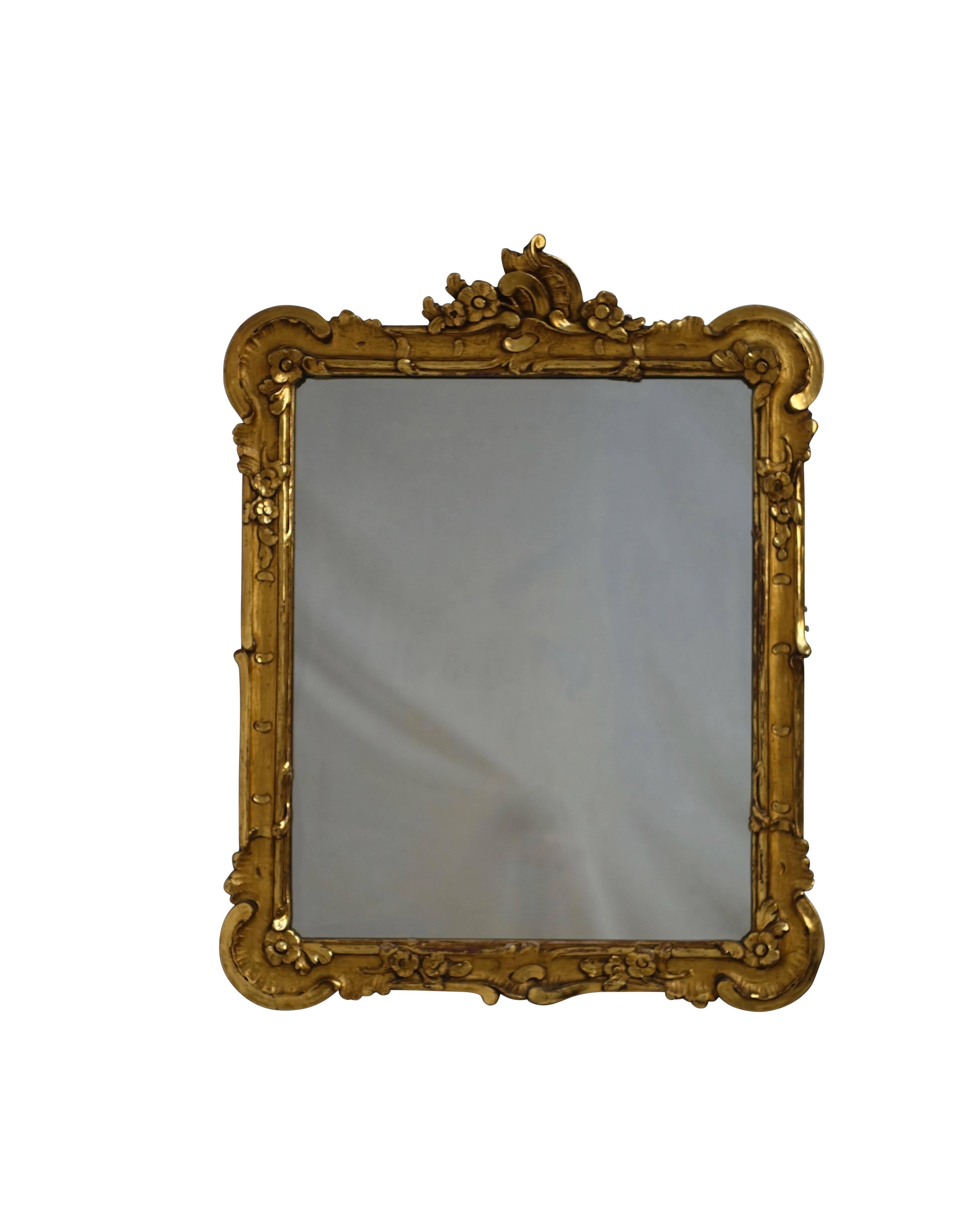 Two-Tone Gilt Carved Mirror, 19th Century 1