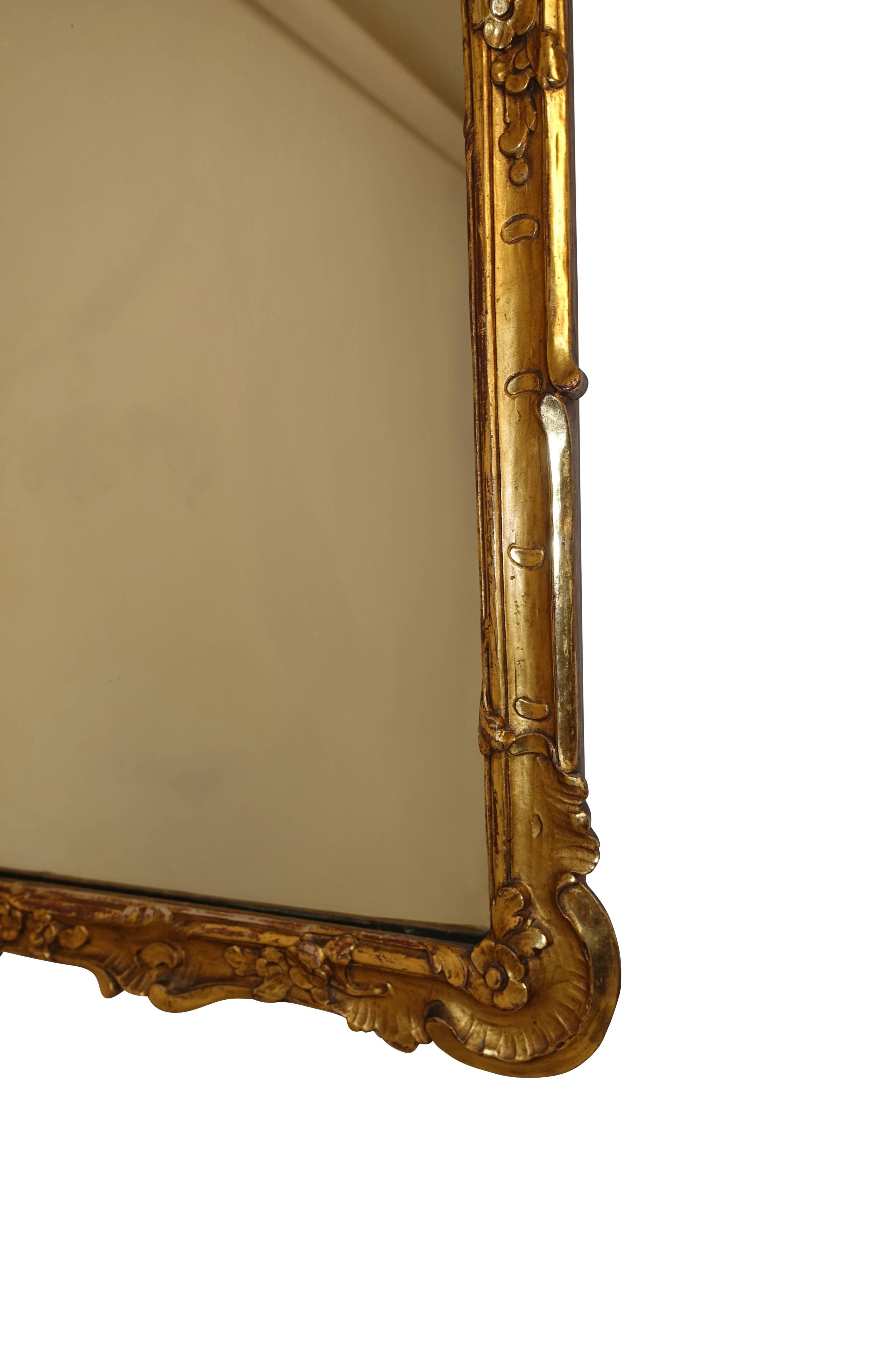 Two-Tone Gilt Carved Mirror, 19th Century In Excellent Condition In San Francisco, CA
