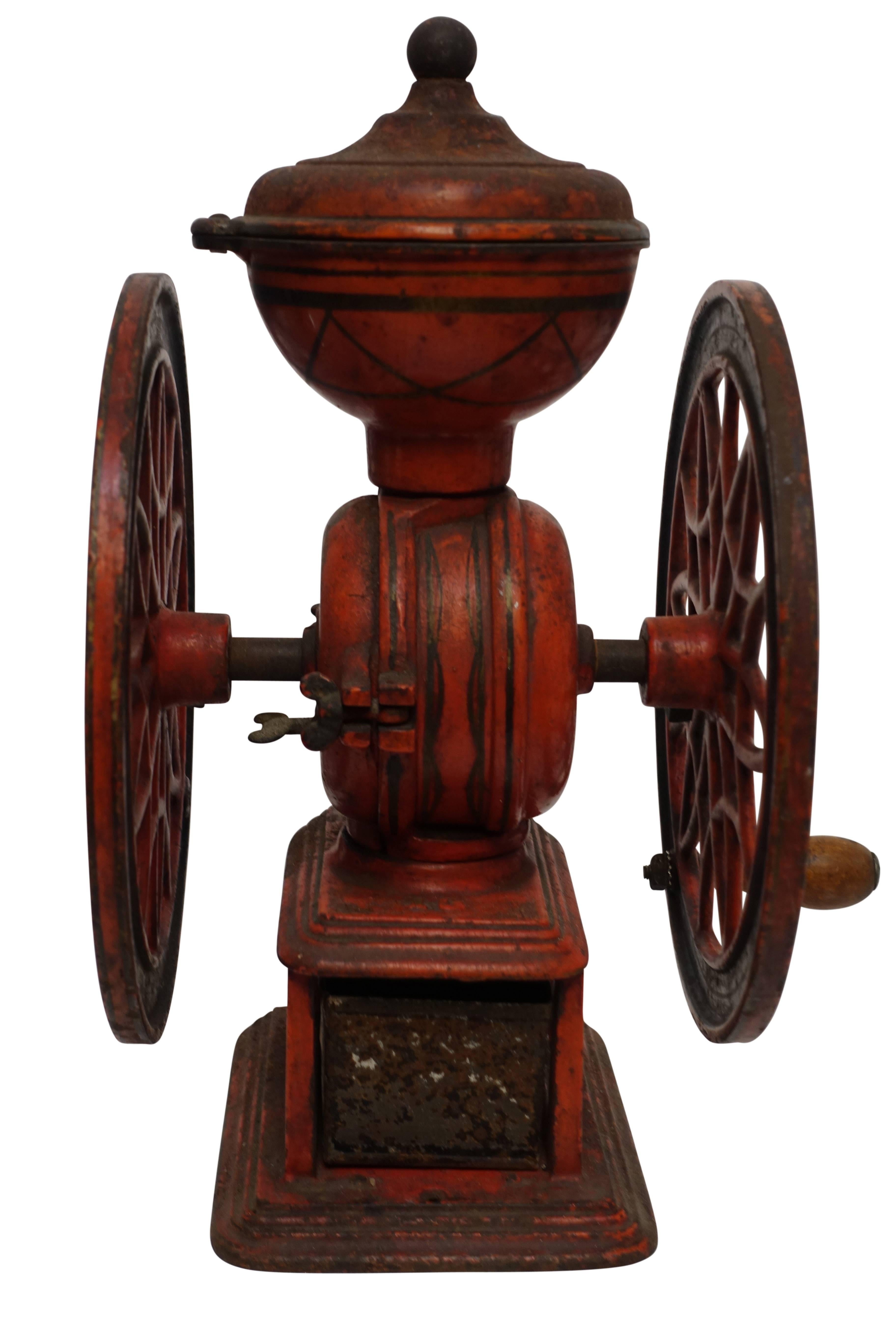 Iron Antique Coffee Grinder, American, 19th Century