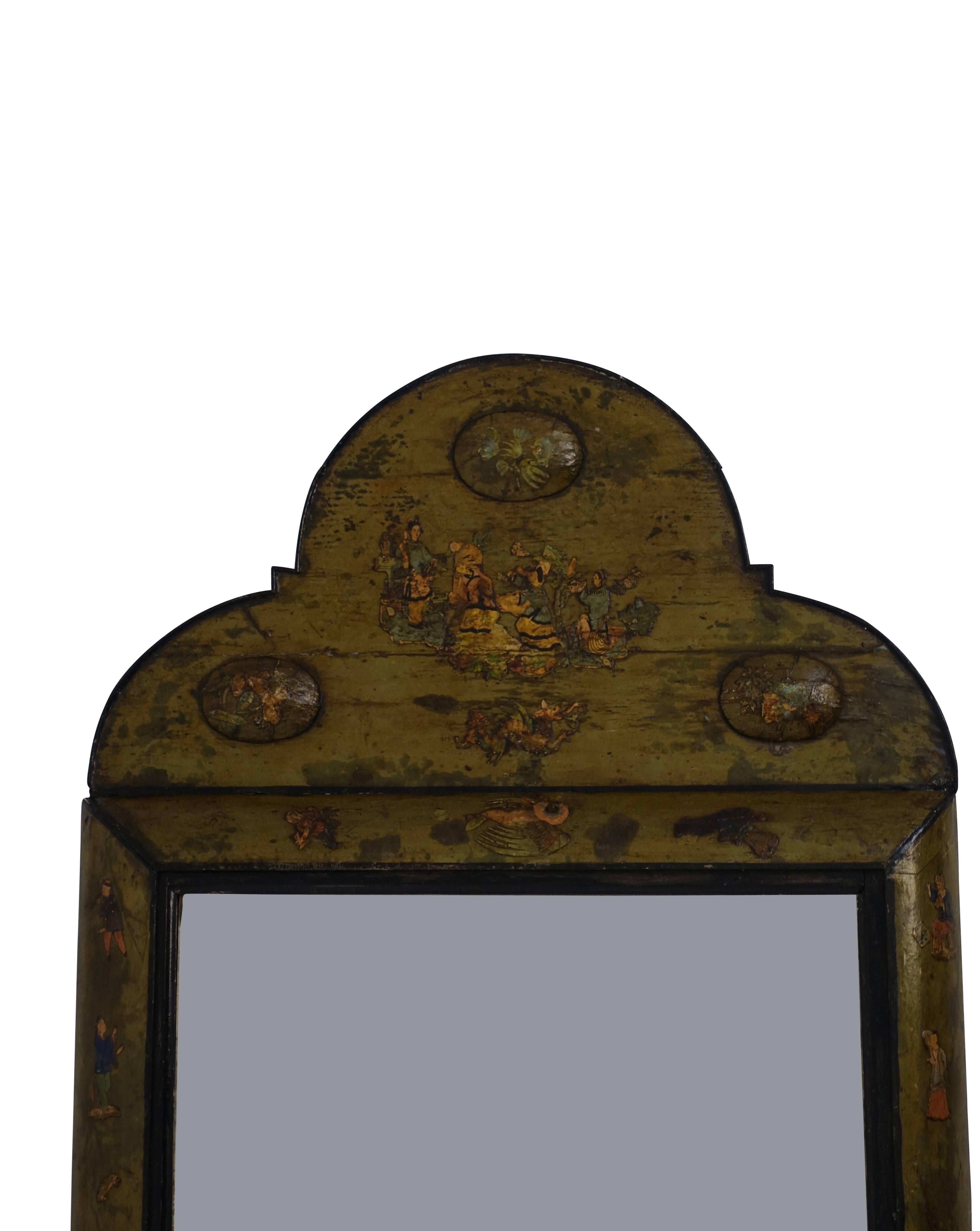 Dutch Painted and Decoupage Mirror, circa 1800 2