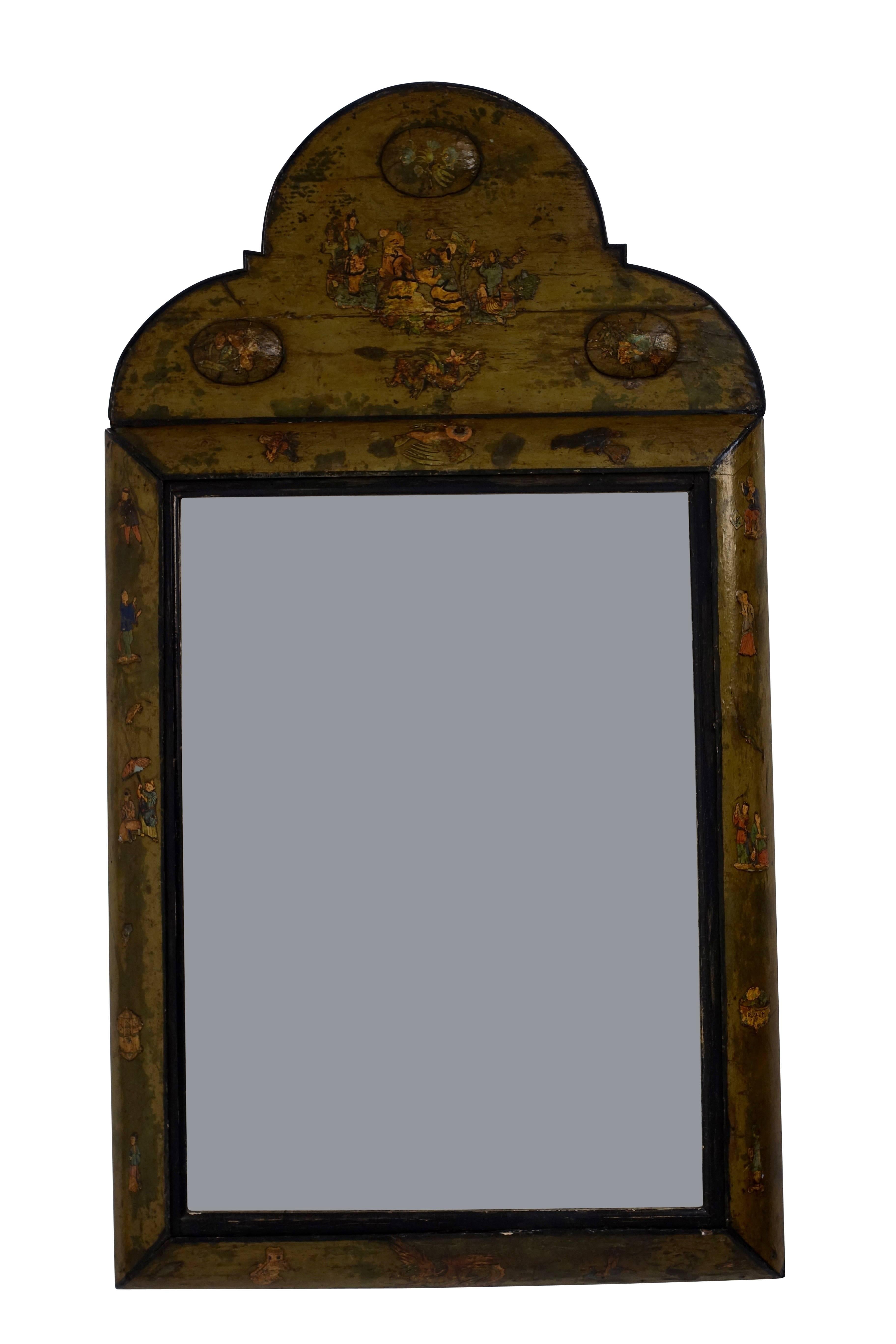 Dutch Painted and Decoupage Mirror, circa 1800 3
