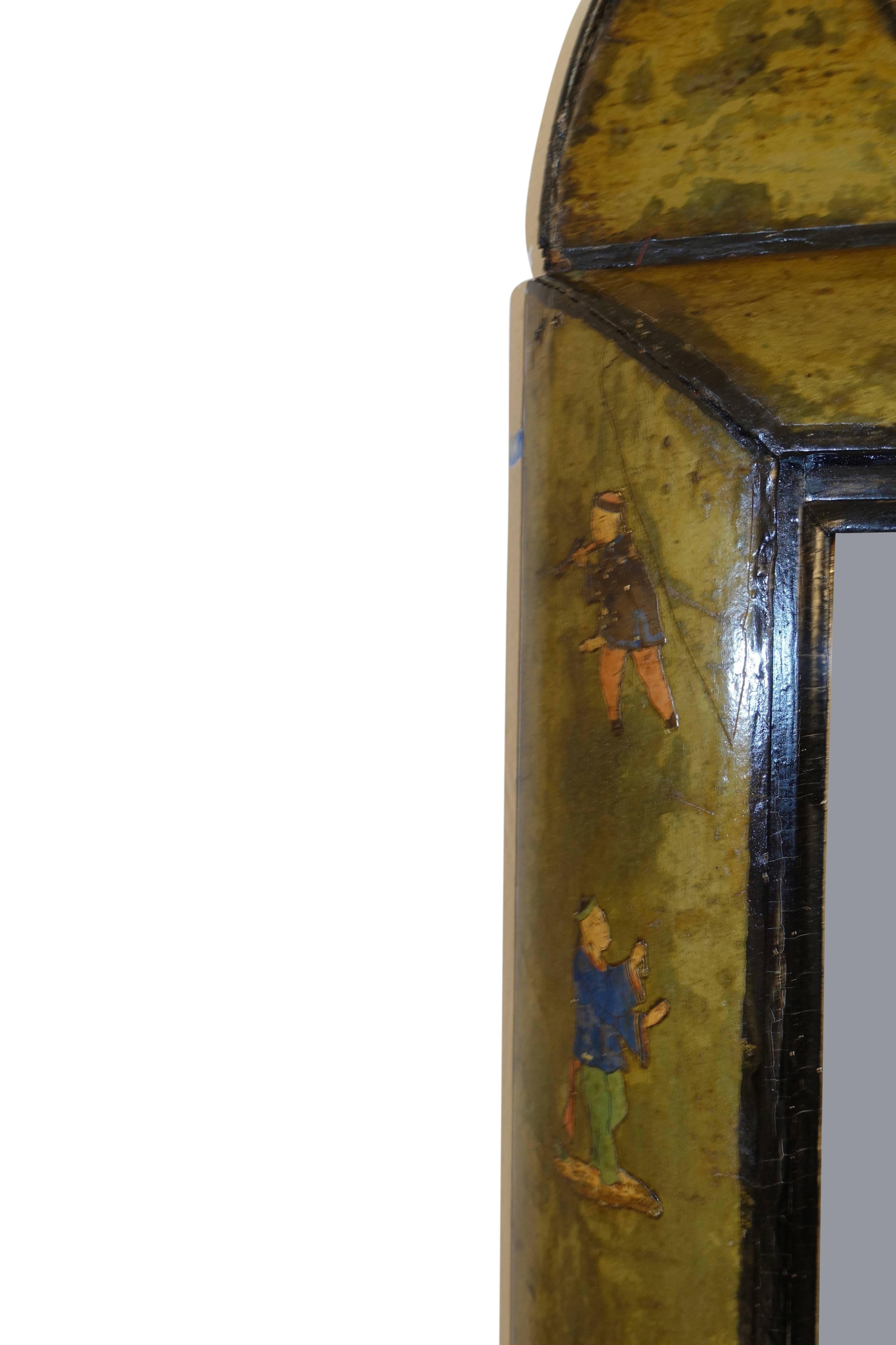 19th Century Dutch Painted and Decoupage Mirror, circa 1800