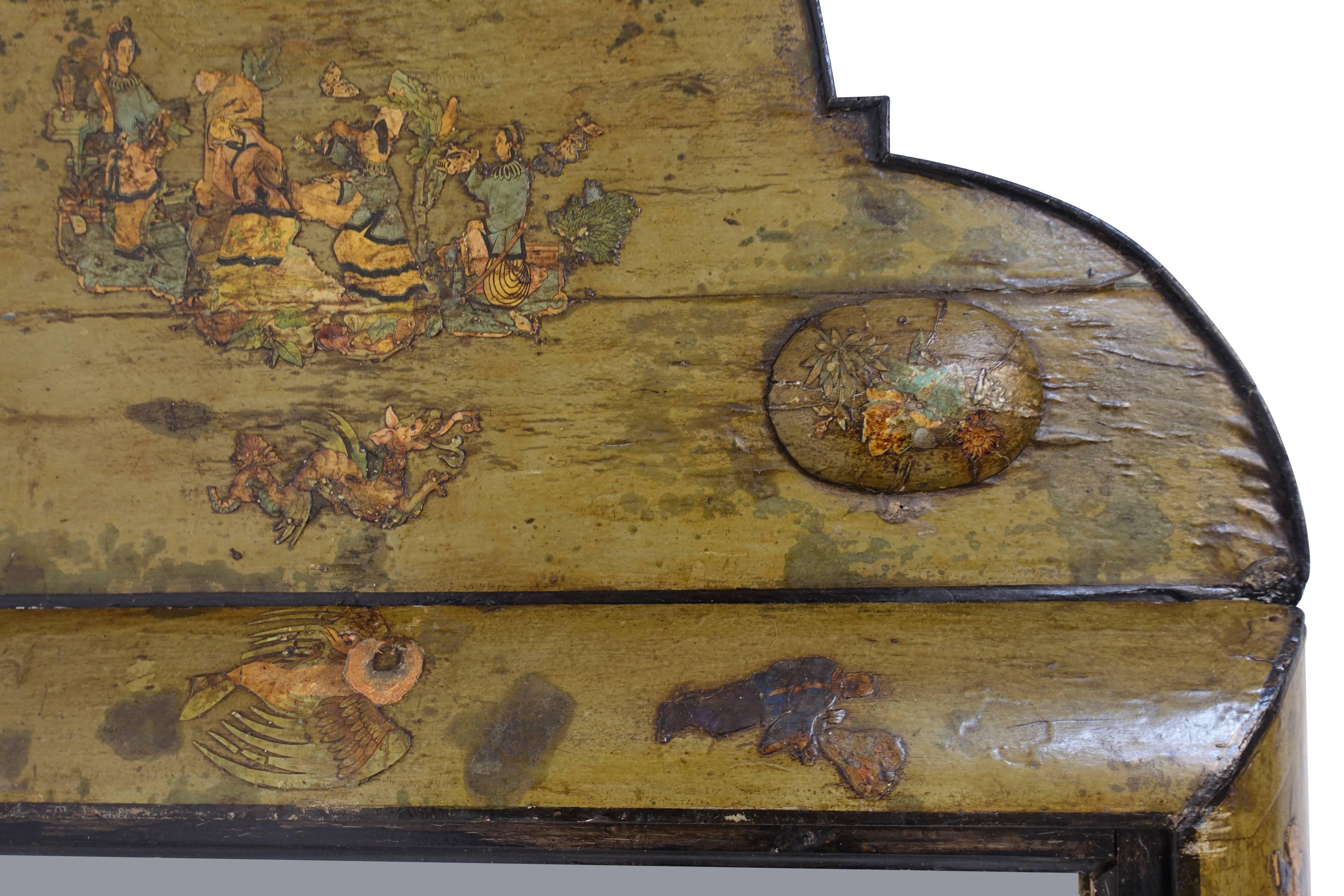 Dutch Painted and Decoupage Mirror, circa 1800 In Excellent Condition In San Francisco, CA