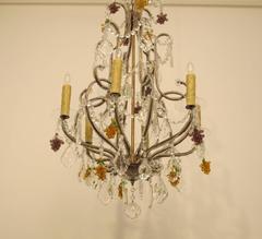 Italian Beaded Glass Chandelier