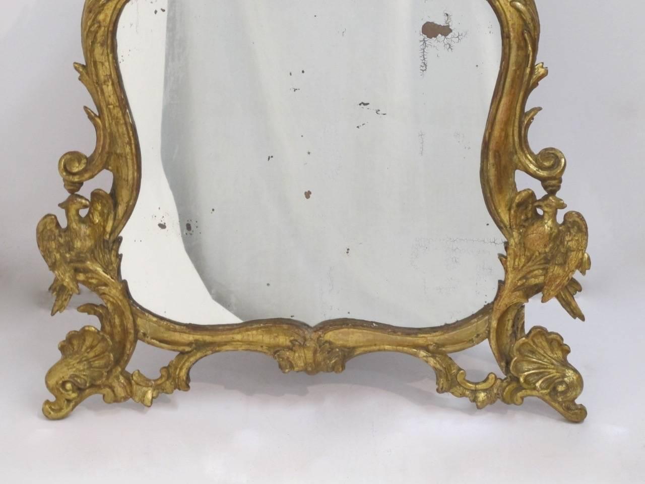 Large 18th Century Italian Vanity Mirror In Good Condition For Sale In San Francisco, CA