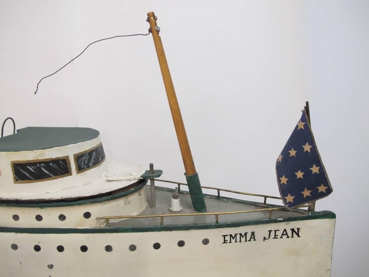 Tin Vintage Motorized Pond Boat