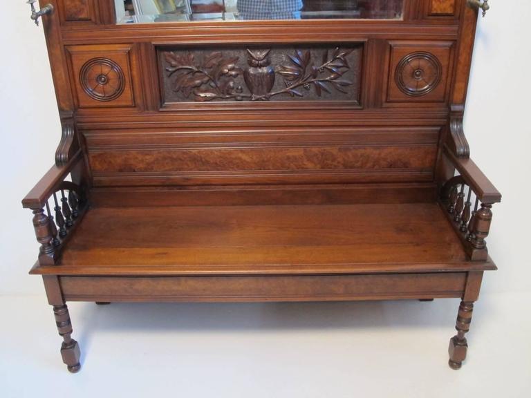 Large Victorian Walnut Hall Bench Coat Rack at 1stDibs coat rack
