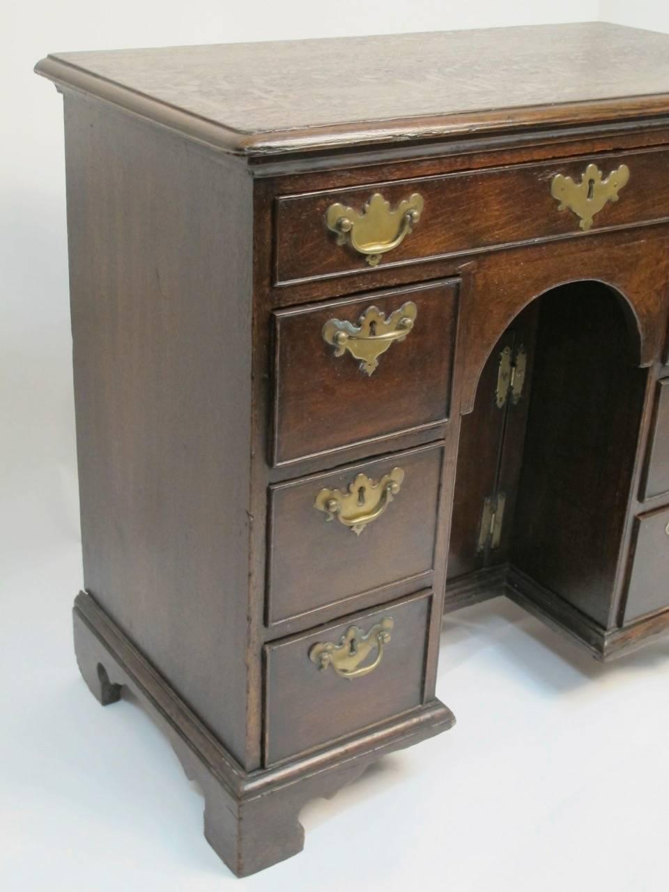 English George II Oak Dressing Table or Desk For Sale