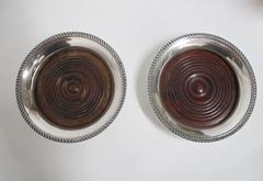 Pair of Antique Sheffield Wine Coasters