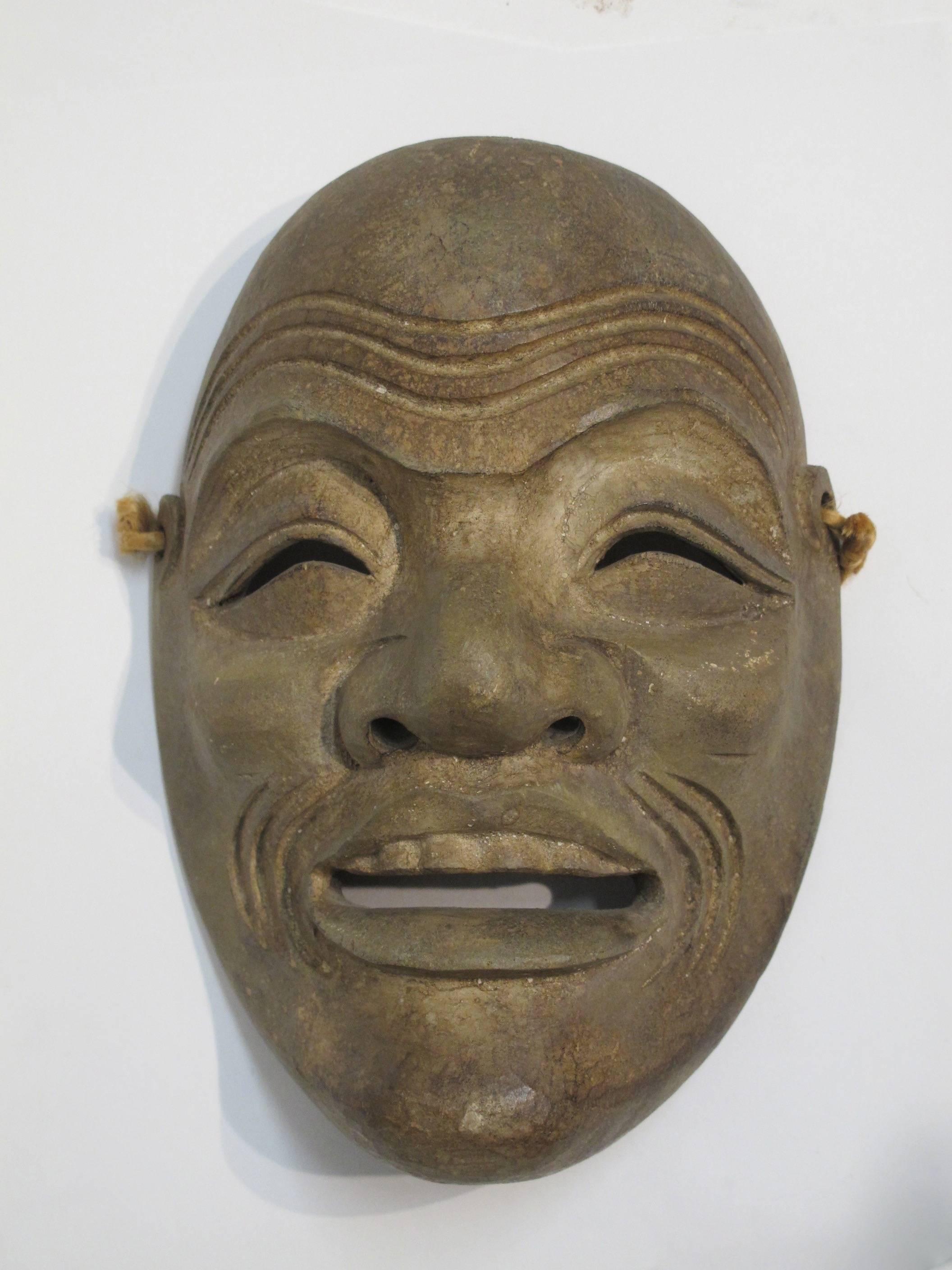 Carved 19th Century Japanese Theatre Mask