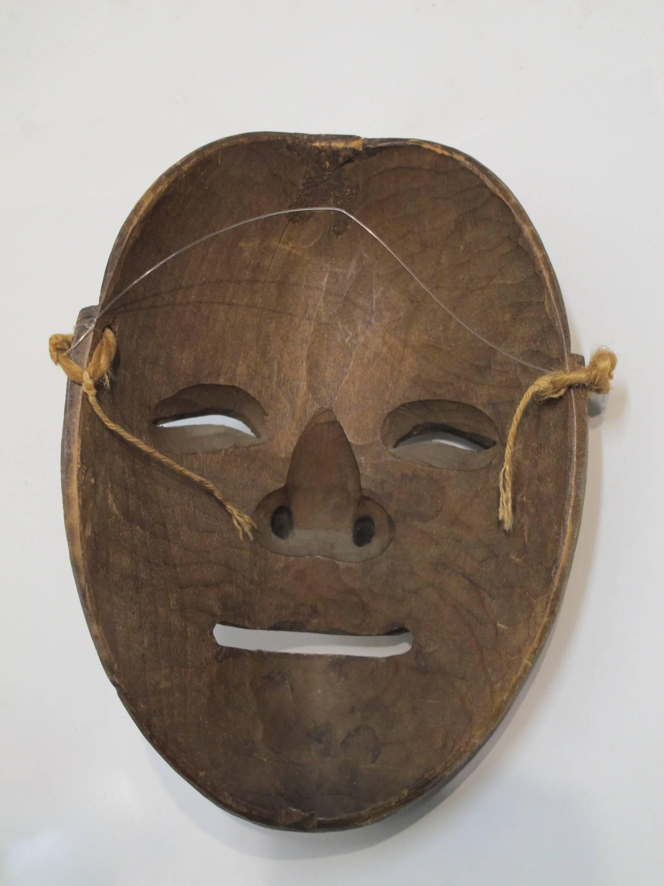 19th Century Japanese Theatre Mask In Excellent Condition In San Francisco, CA