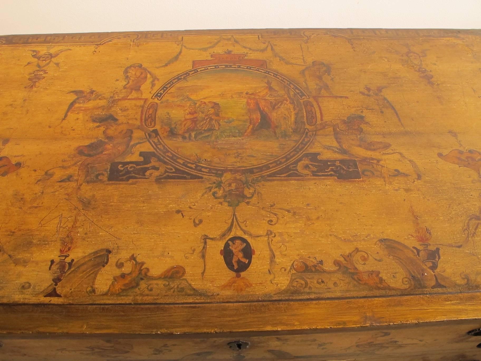 18th Century and Earlier 18th Century Italian Painted Commode
