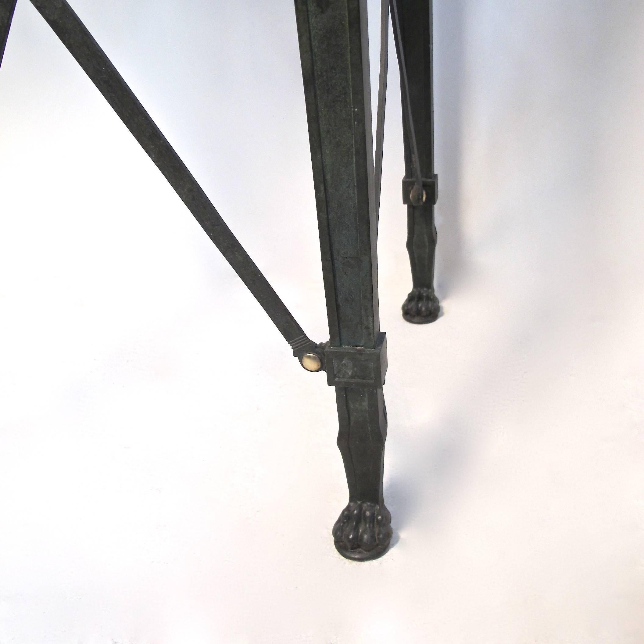 Neoclassical Style Bronze and Iron Console Table 3