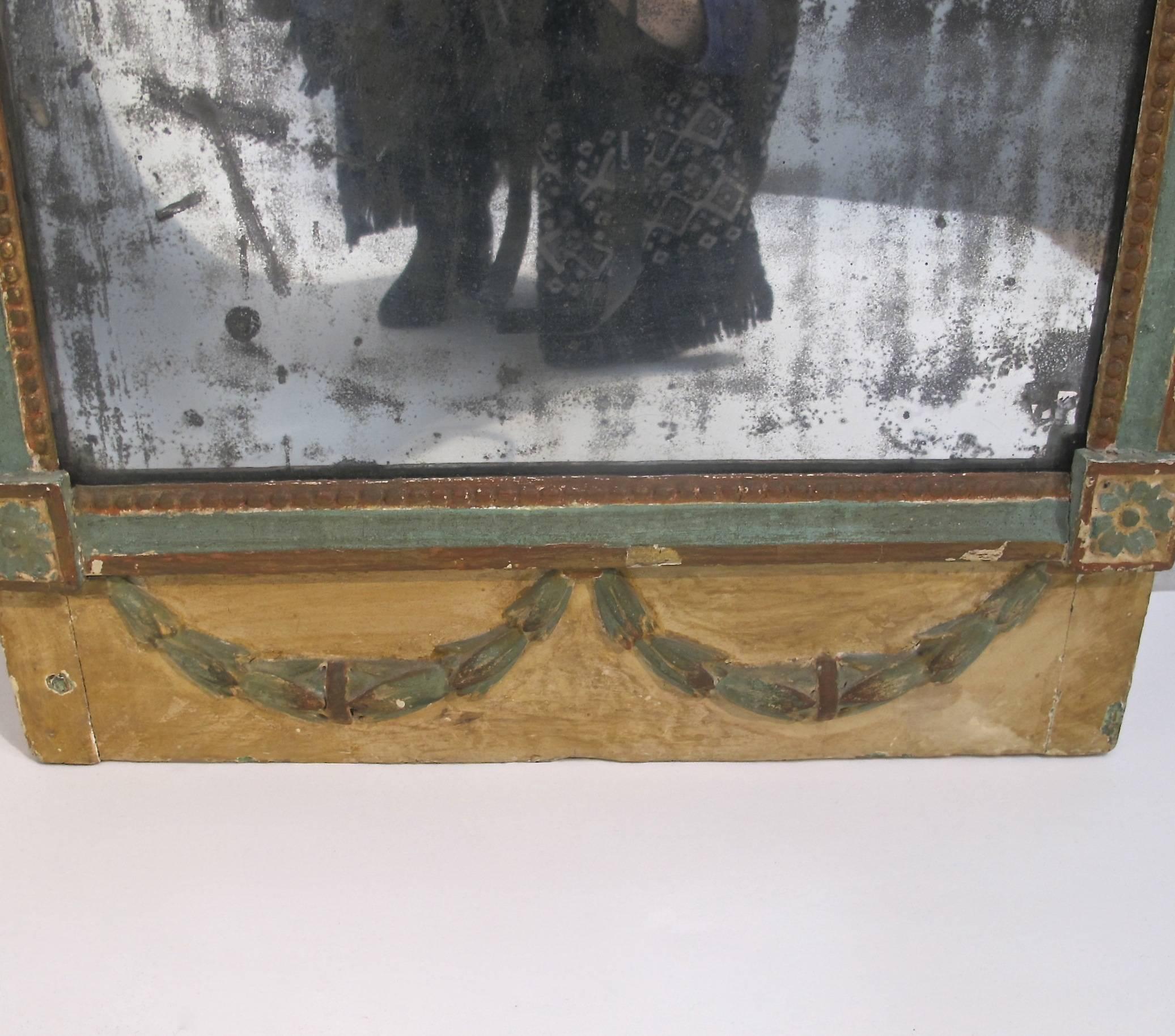 19th Century Italian Painted Pier Mirror