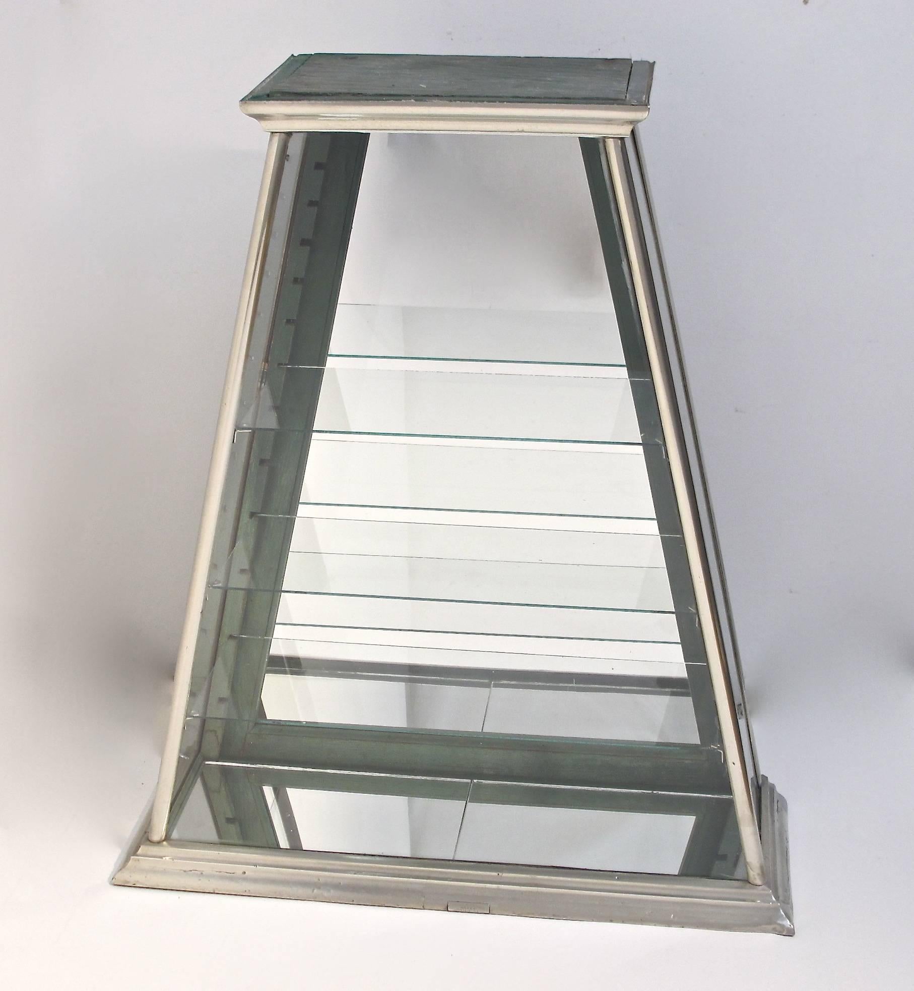 20th Century Antique Nickel Plated Display Case