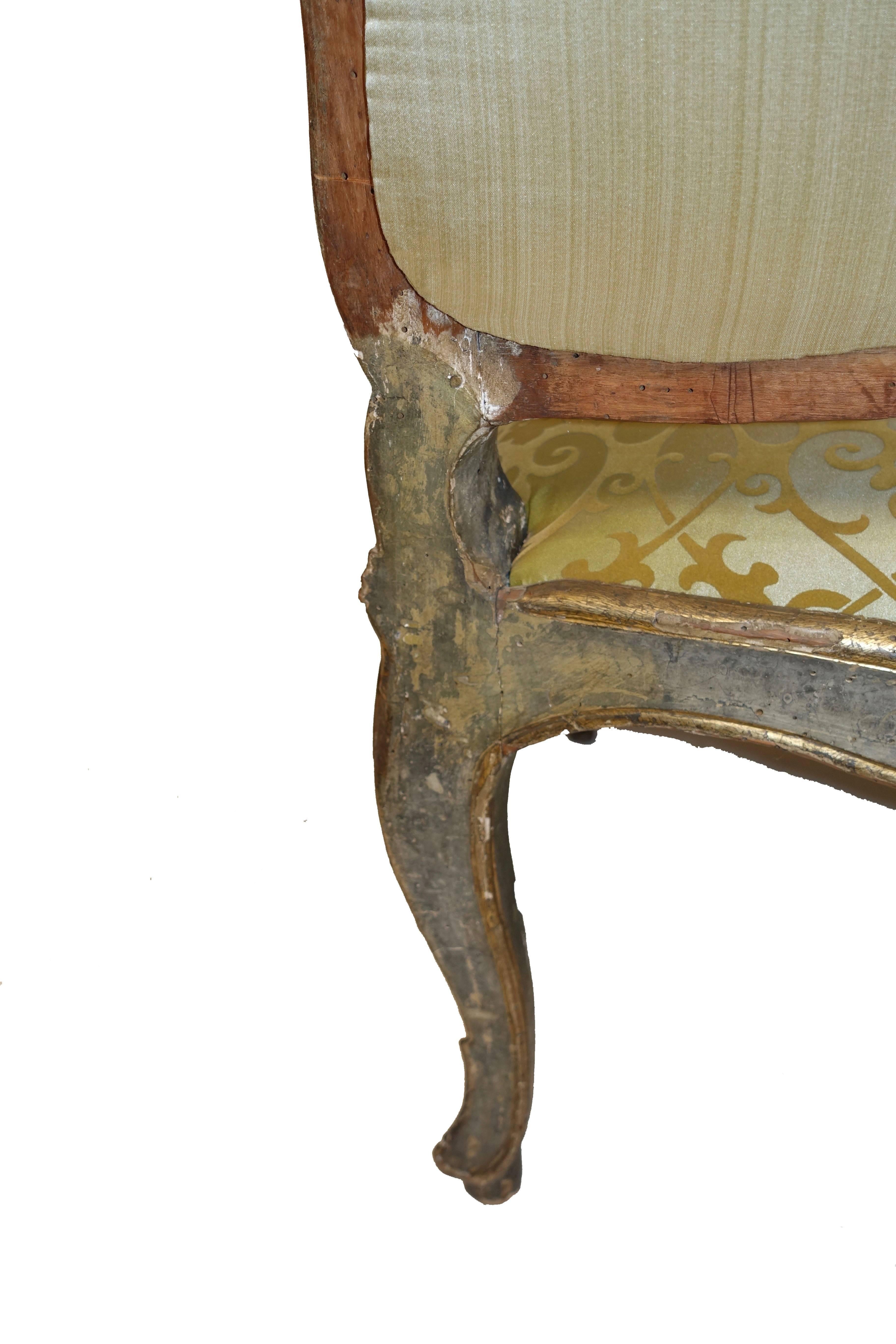 Upholstery 18th Century, Italian Venetian Armchair For Sale