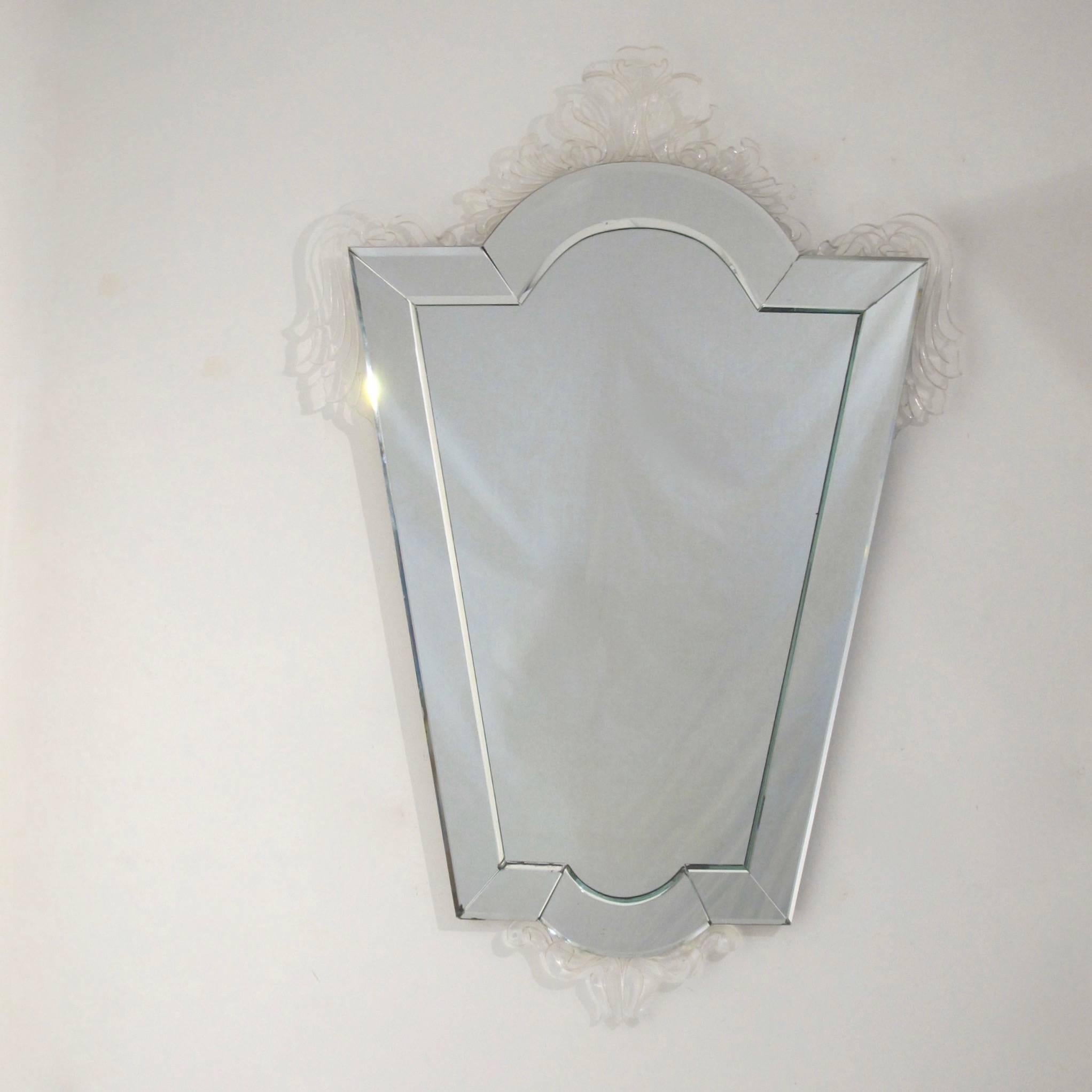 Beveled Hollywood Regency Venetian Style Mirror