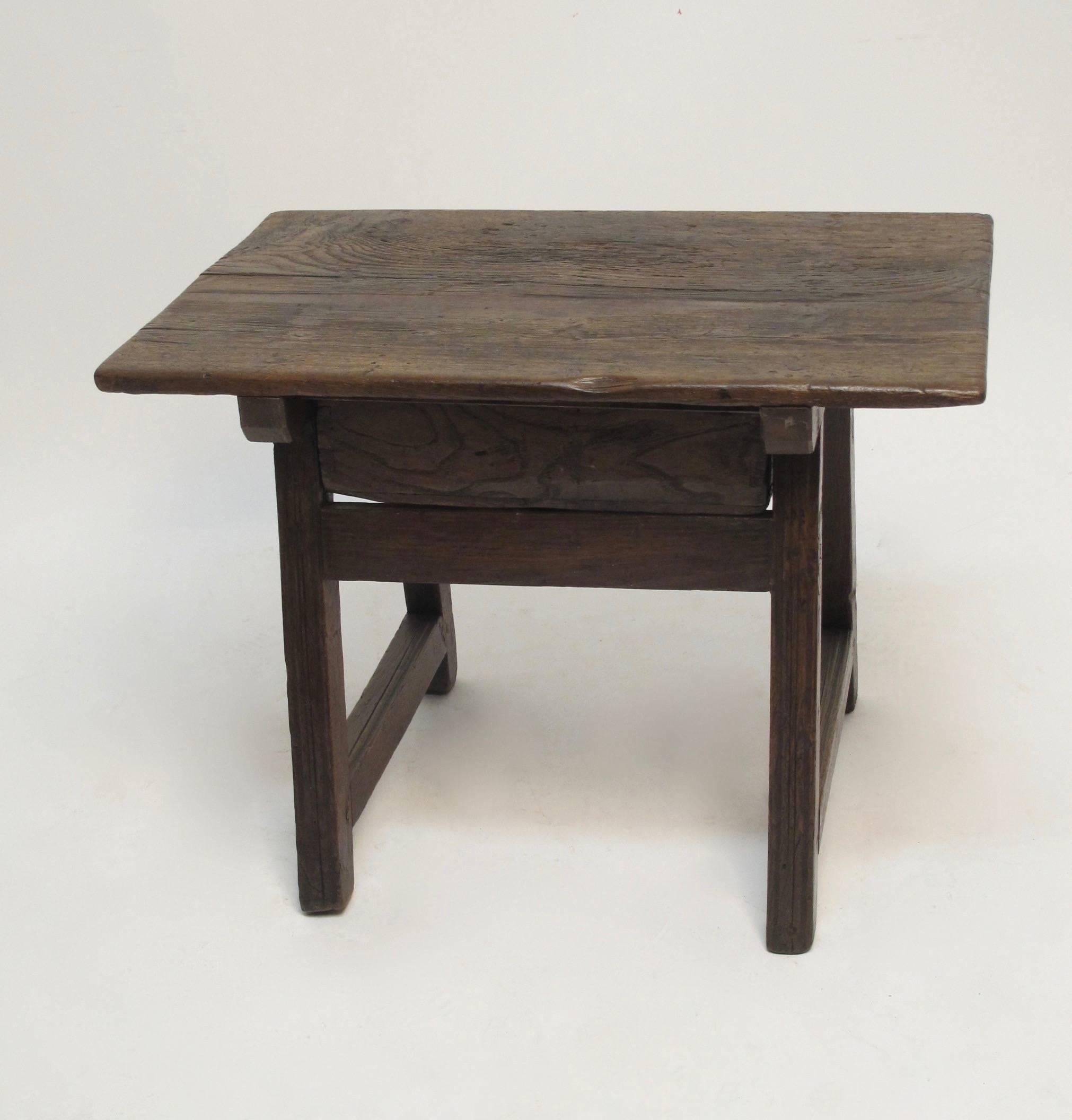 19th Century Mexican Mesquite Wood Side Table 4